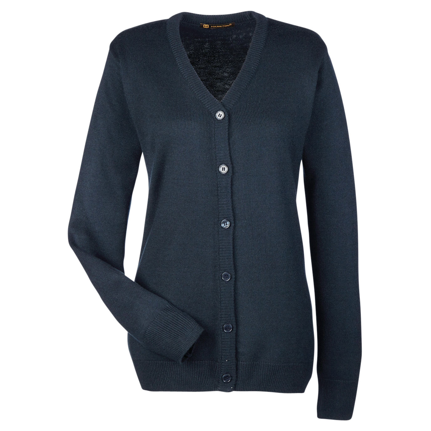 Harriton M425W Ladies Pilbloc V-Neck Button Cardigan Sweater