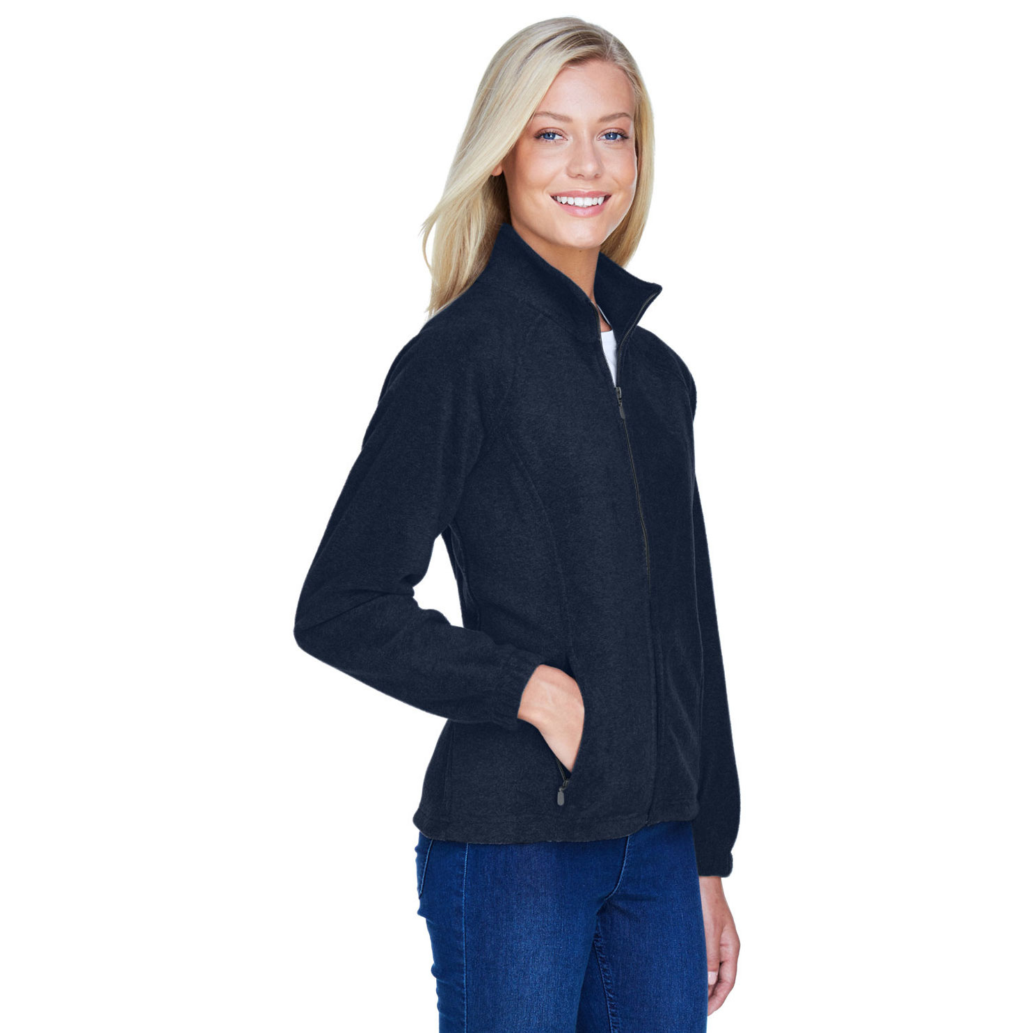 Harriton Ladies Long Sleeve Full-Zip Jacket. M990W at Women's