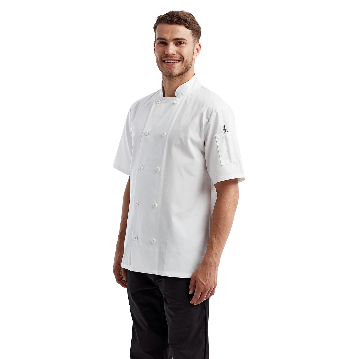 Reprime RP656 Unisex Short-Sleeve Sustainable Chef's Jacket - White ...