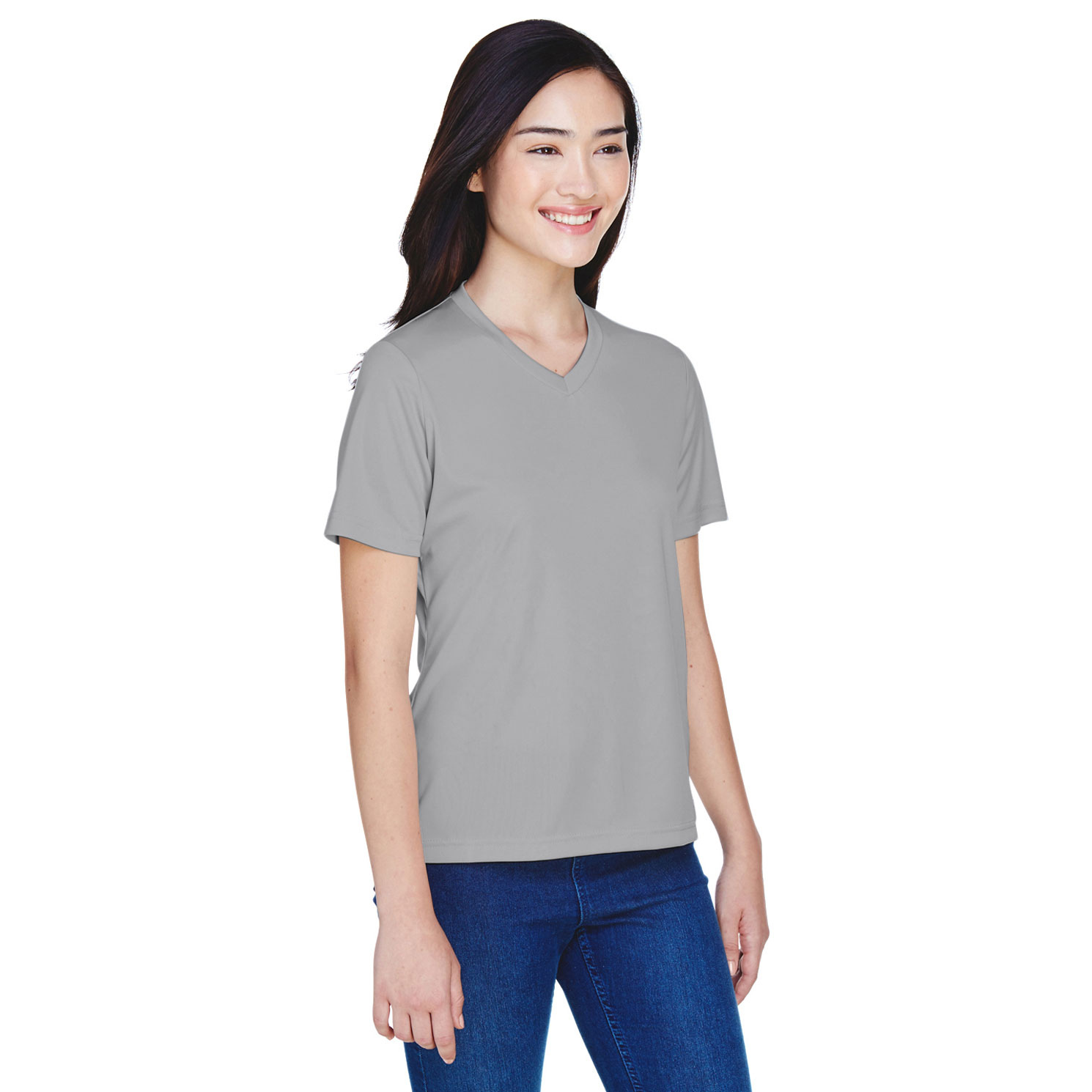 Team 365 TT11W Ladies Zone Performance T-Shirt - Sport Graphite | Full ...