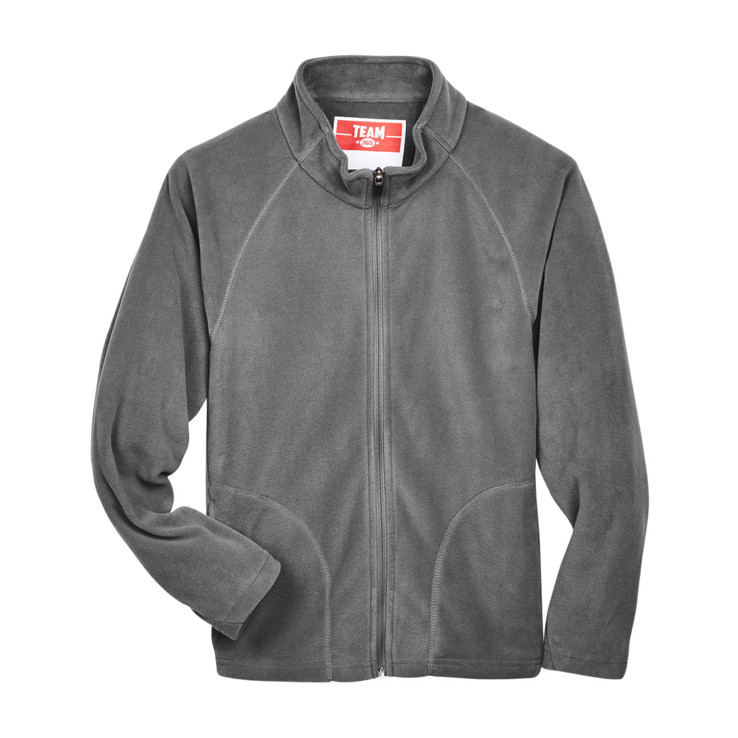 Team 365 TT90Y Youth Campus Microfleece Jacket - Sport Graphite | Full ...