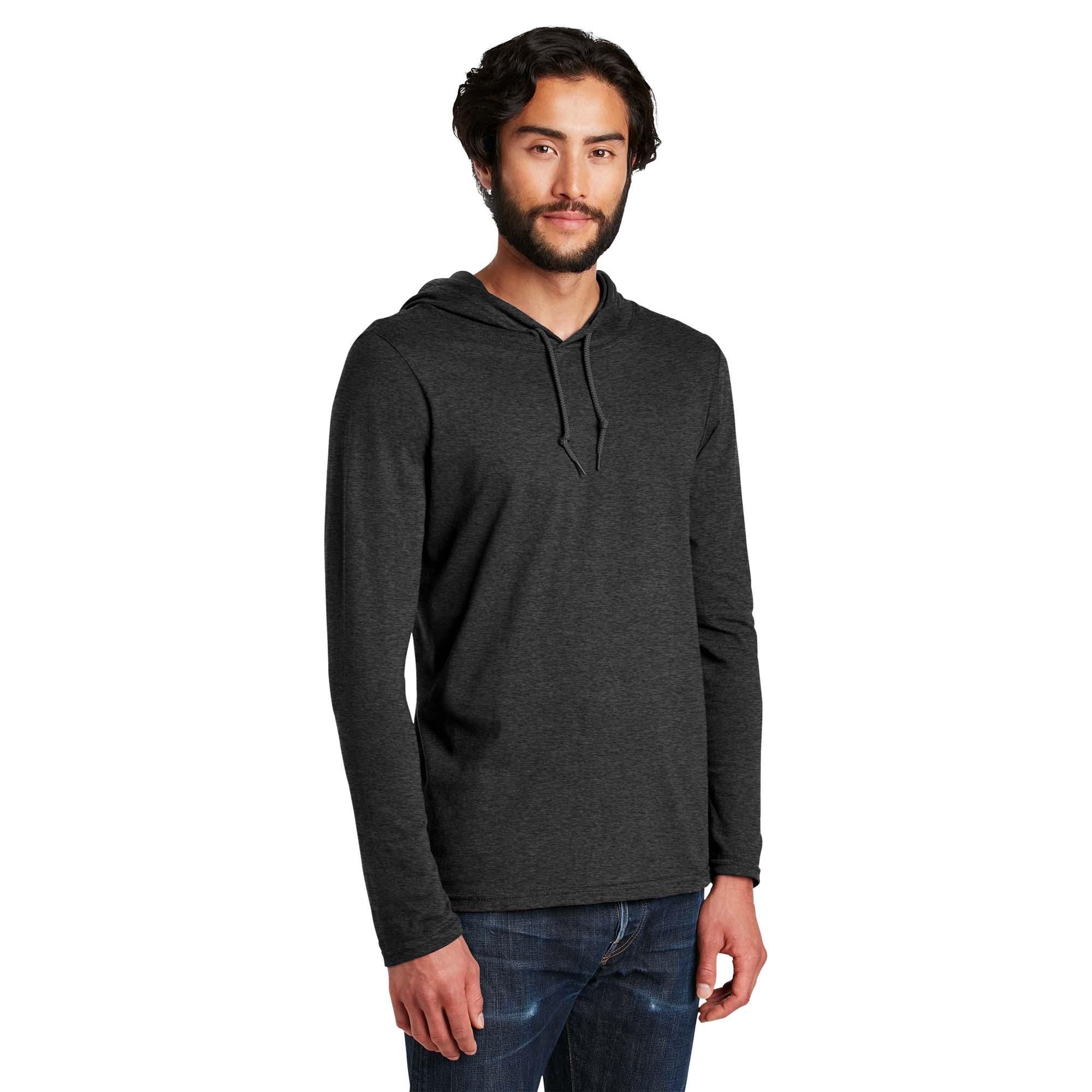 Anvil 987 100% Combed Ring Spun Cotton Long Sleeve Hooded T-Shirt
