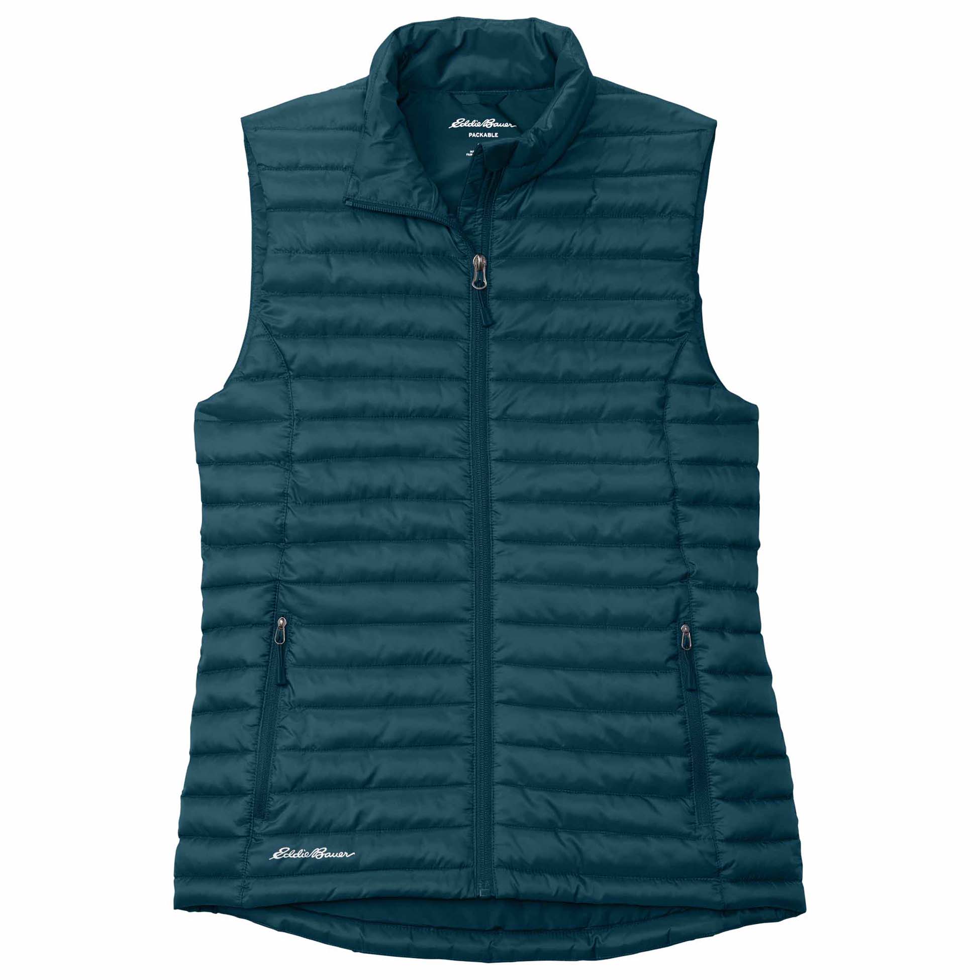 Eddie Bauer Vest Mens XXL Sleeveless Full Zip store Blue Green Fleece Pockets Outdoors