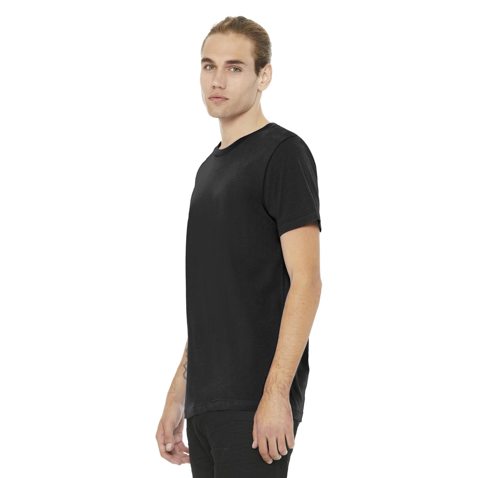 Full | Unisex Tee Canvas Jersey Sleeve + Bella Source BC3001 - Black Short