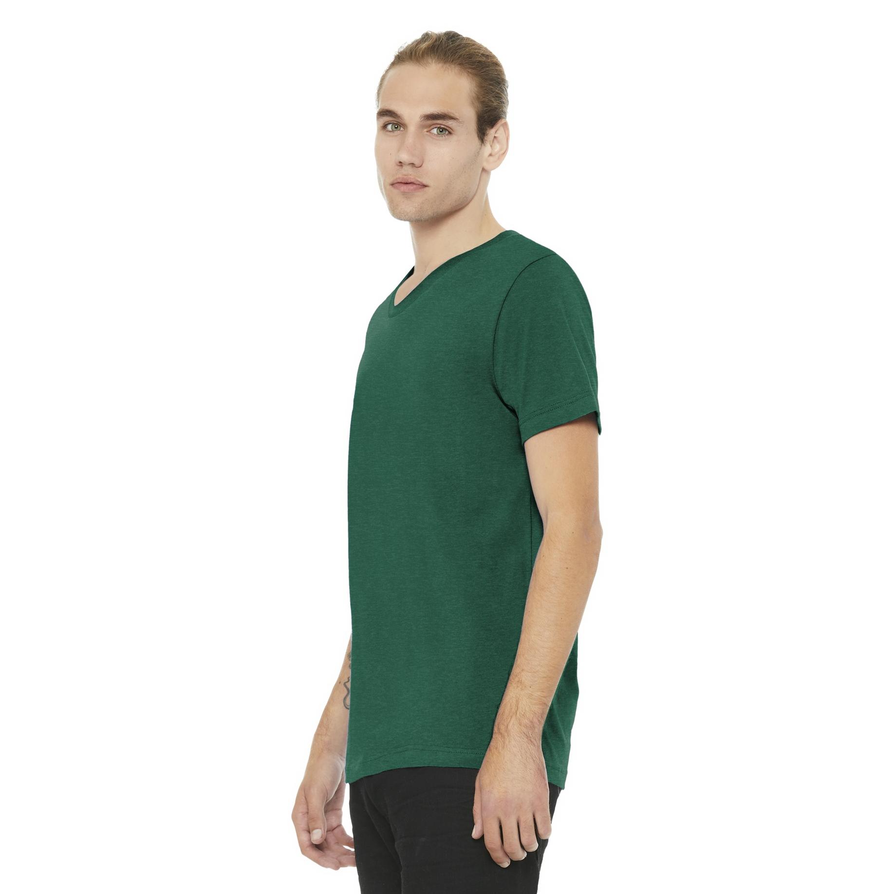 Download Bella Canvas Bc3005 Unisex Jersey Short Sleeve V Neck Tee Heather Grass Green Fullsource Com