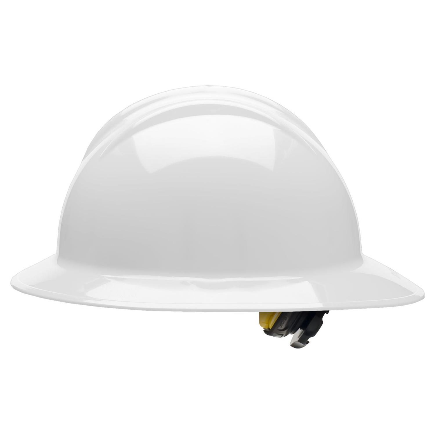 One Size Bullard 33WHR Classic Full Brim Style Hard Hat 6 Point Ratchet Suspension White