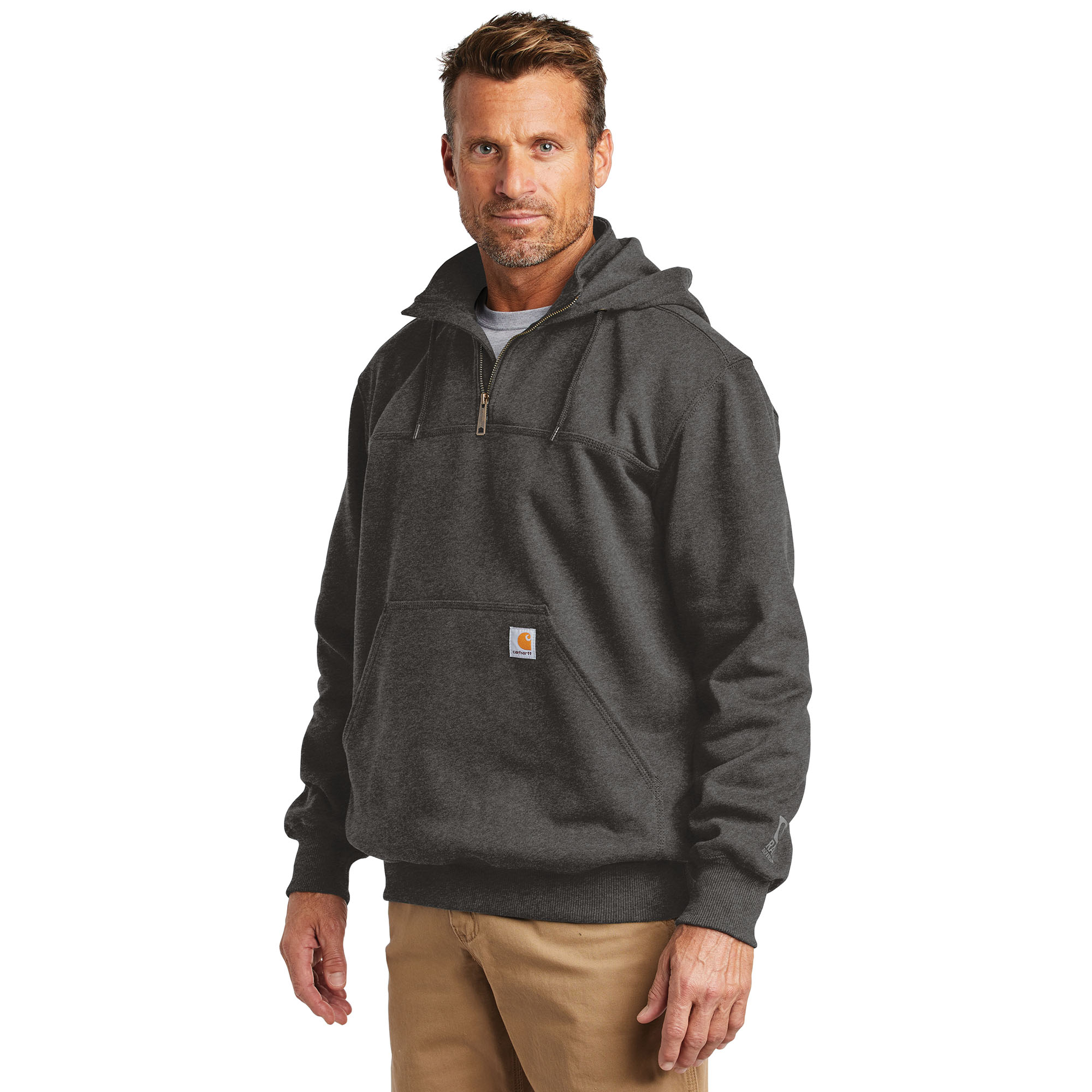 carhartt rain defender paxton hooded zip mock sweatshirt