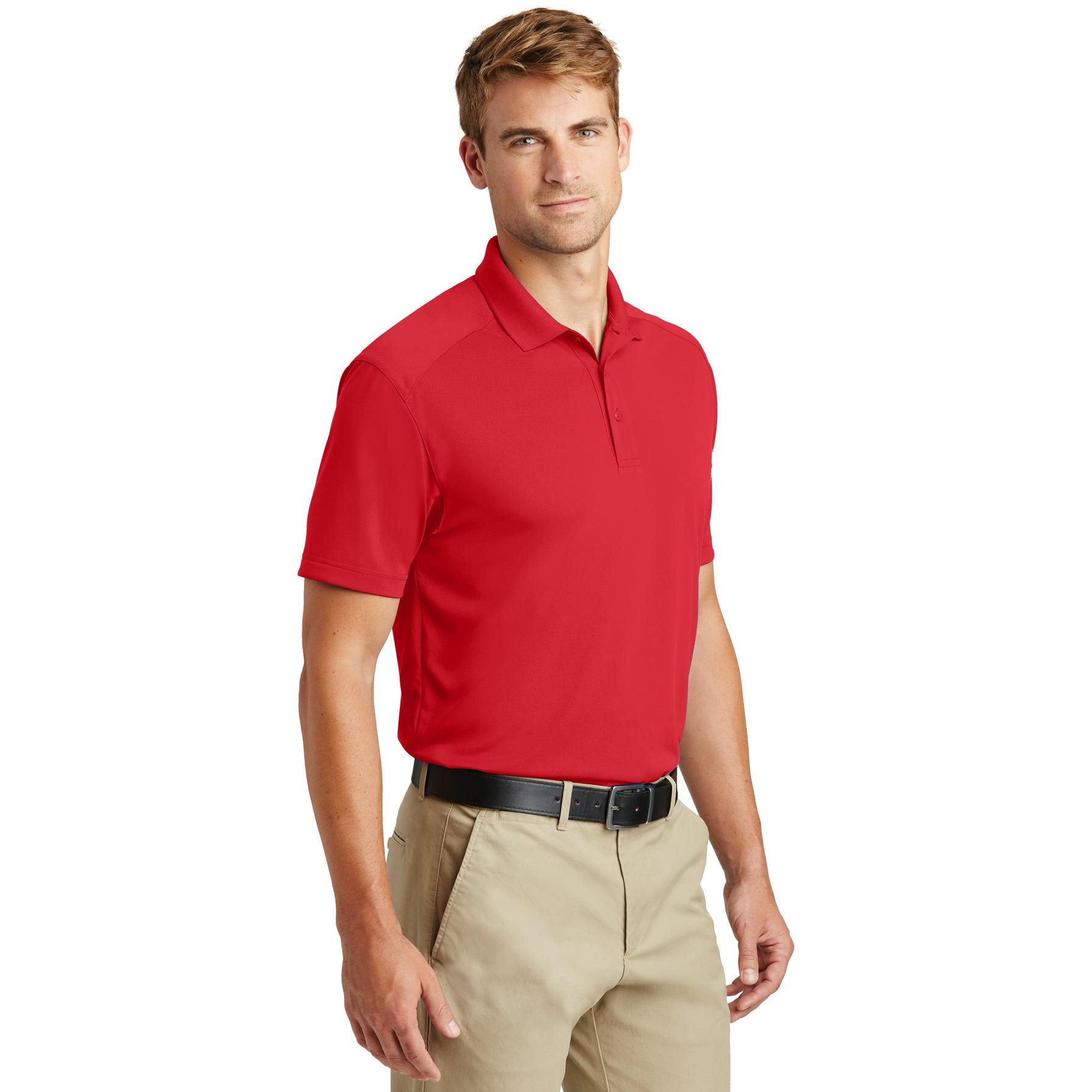 red polo khaki pants