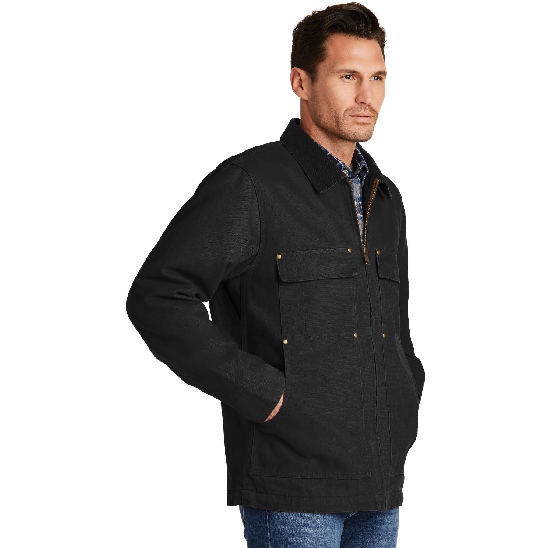 CornerStone CSJ50 Washed Duck Cloth Chore Coat - Black | Full Source