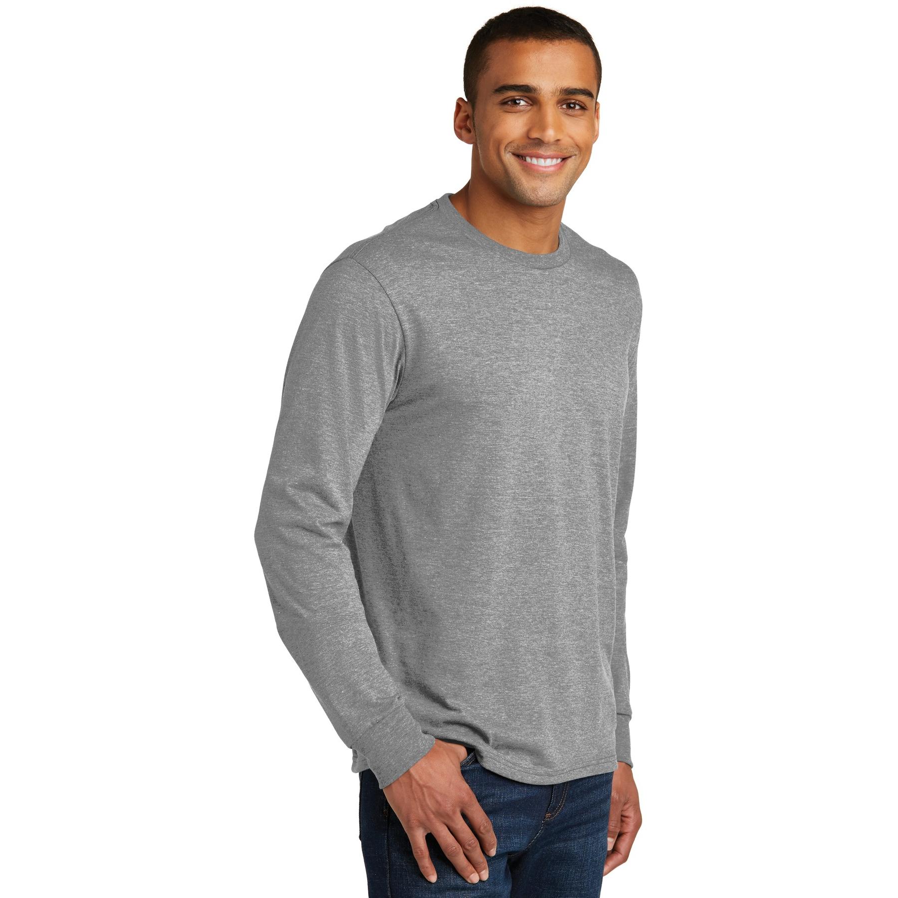 District DM132 Perfect Tri Long Sleeve Tee - Grey Frost | Full Source