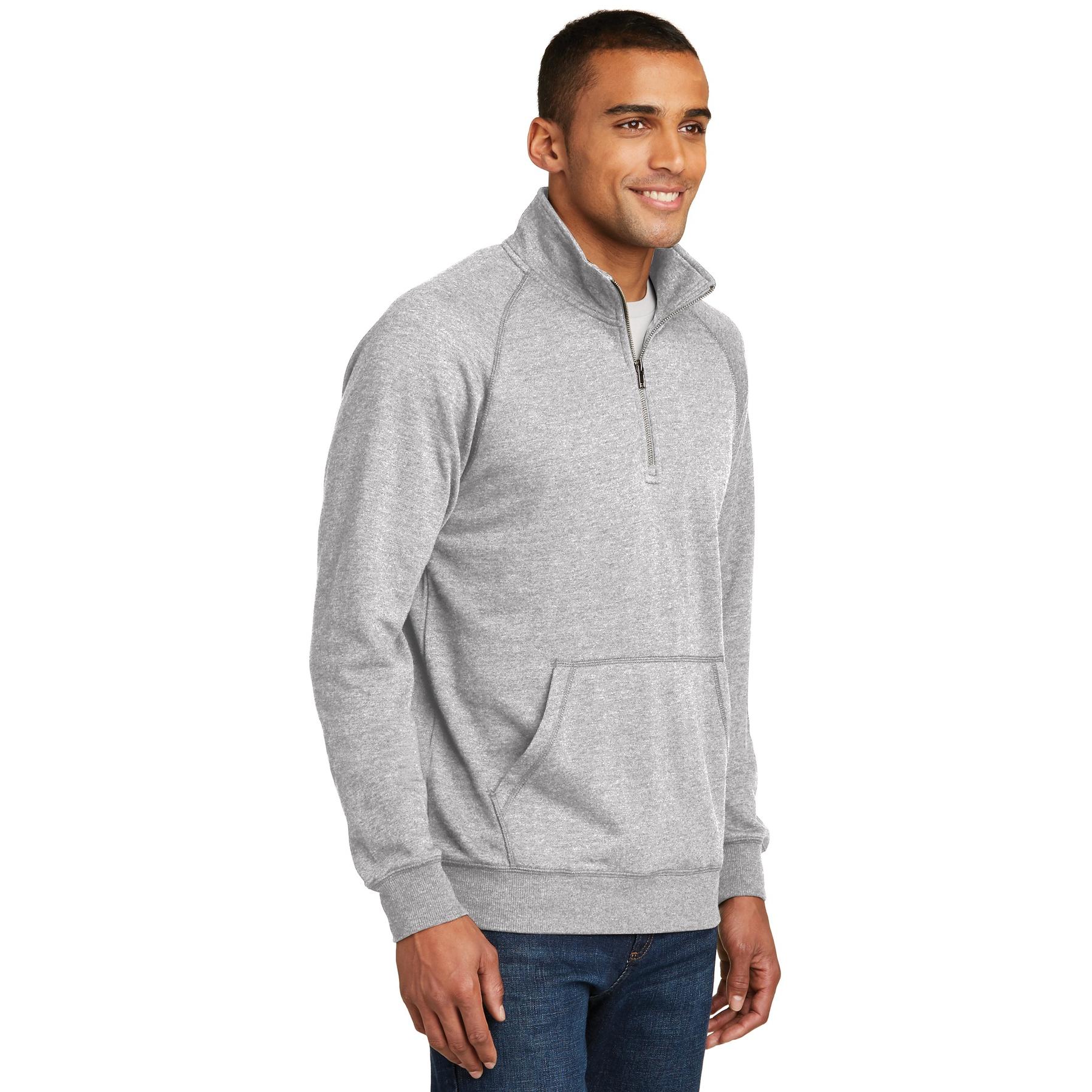 District DM392 Lightweight Fleece 1/4-Zip - Heathered Grey | Full Source