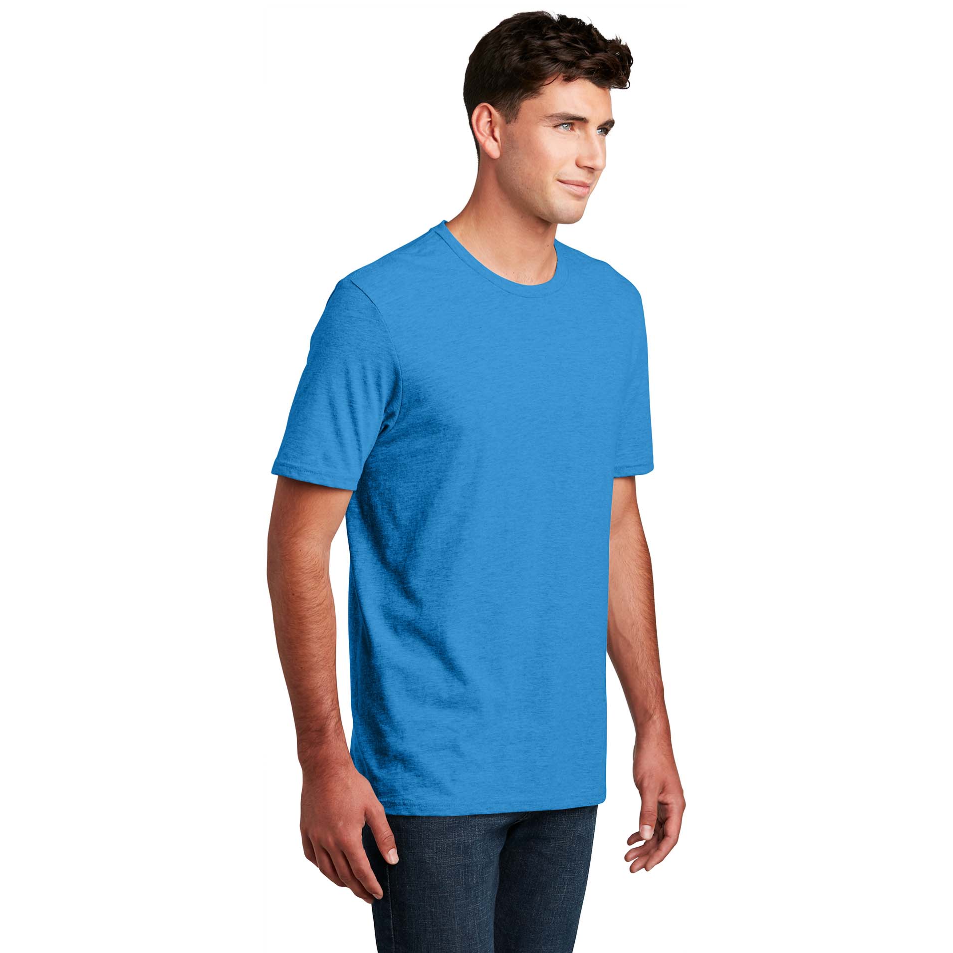 District DM108 Perfect Blend Tee - Heathered Bright Turquoise