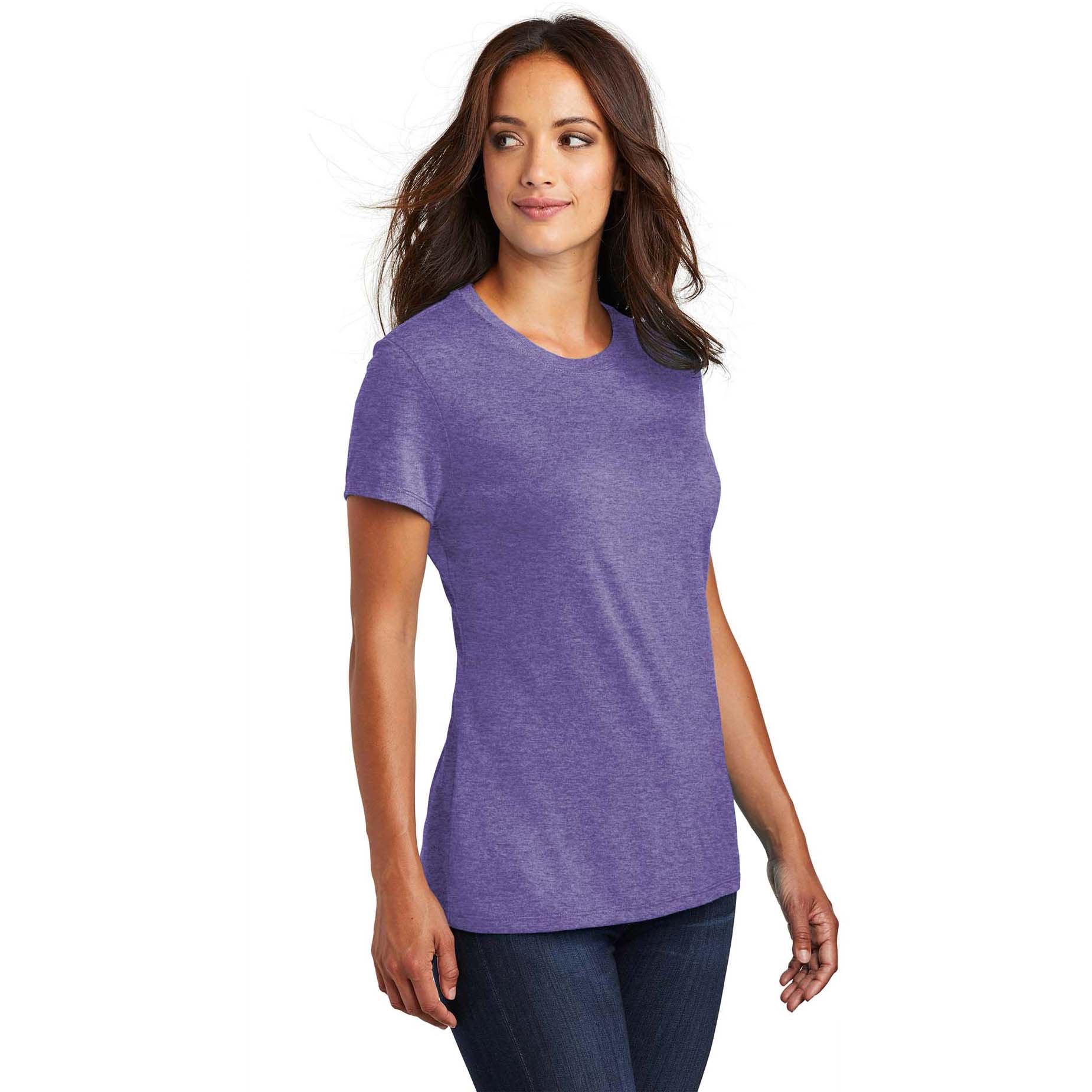 District DM130L Women's Perfect Tri Tee - Purple Frost | Full Source