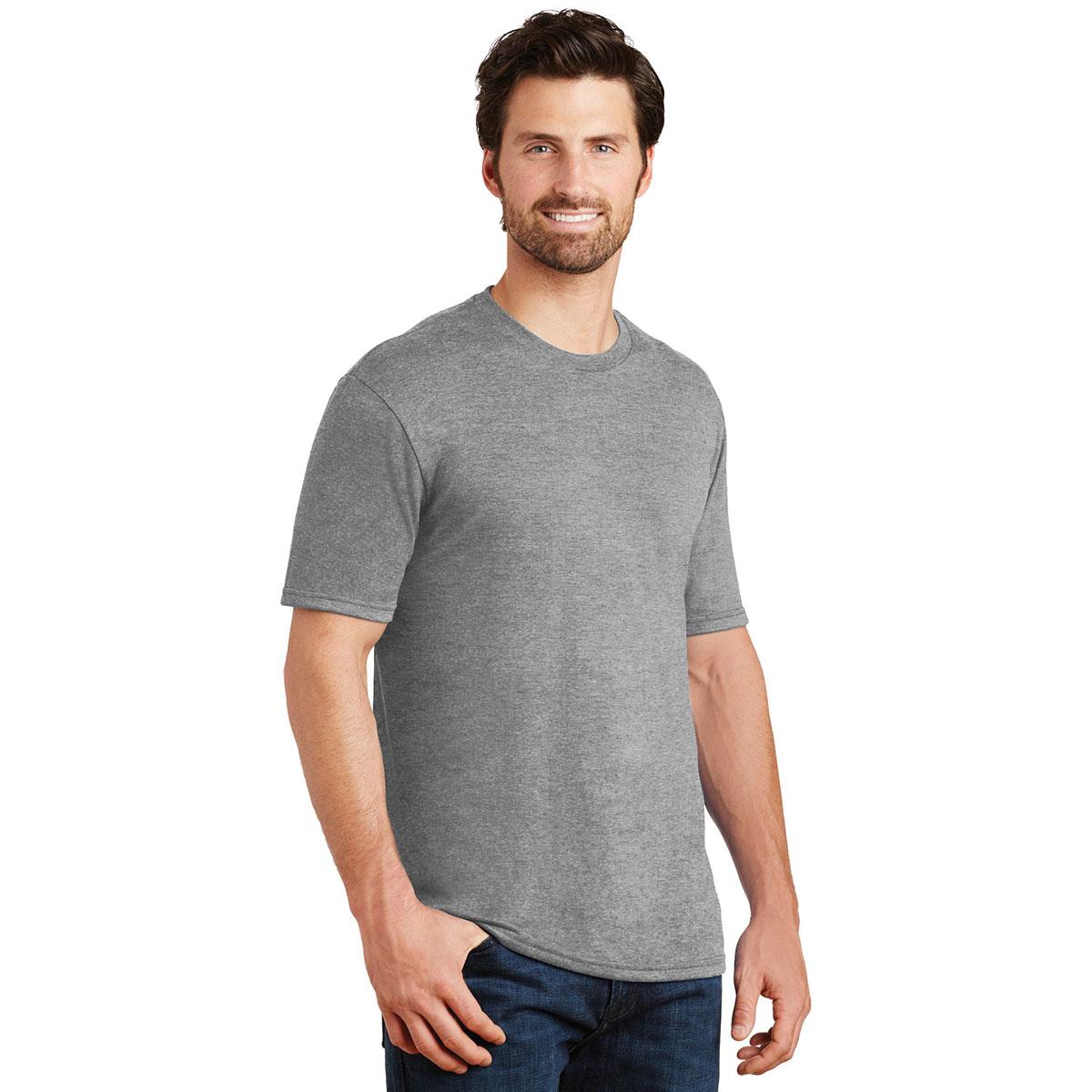 District Made DM130 Mens Perfect Tri Crew Tee - Grey Frost | FullSource.com