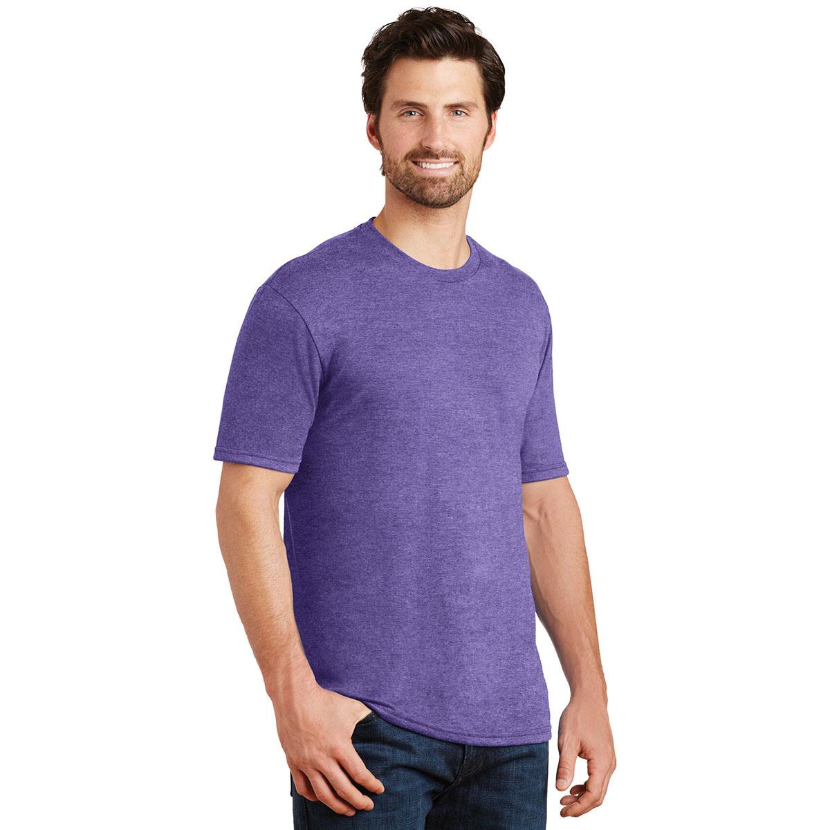 District Made DM130 Mens Perfect Tri Crew Tee - Purple Frost ...