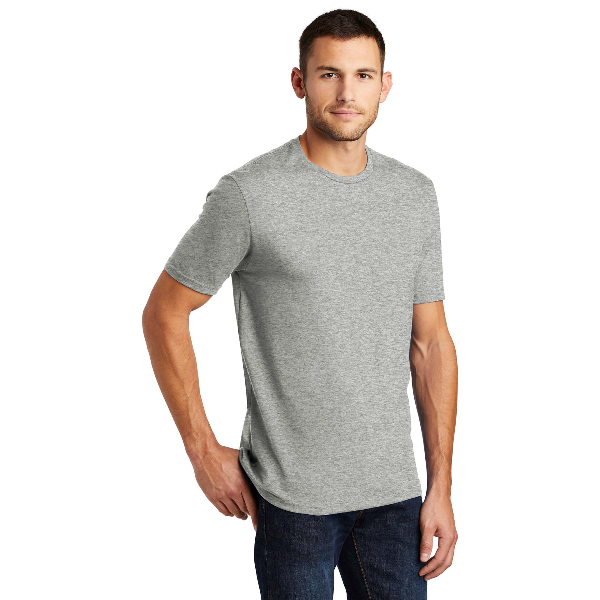 District DT104 Perfect Weight Tee - Heathered Steel | Full Source