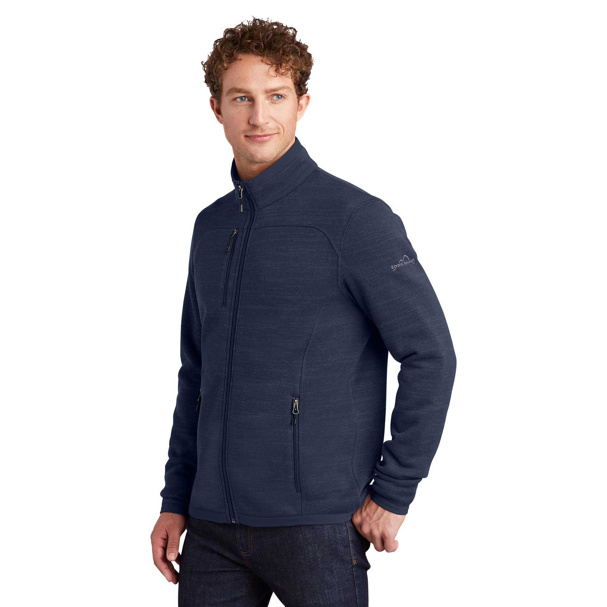 Eddie Bauer EB250 Sweater Fleece Full-Zip - River Blue Heather | Full ...