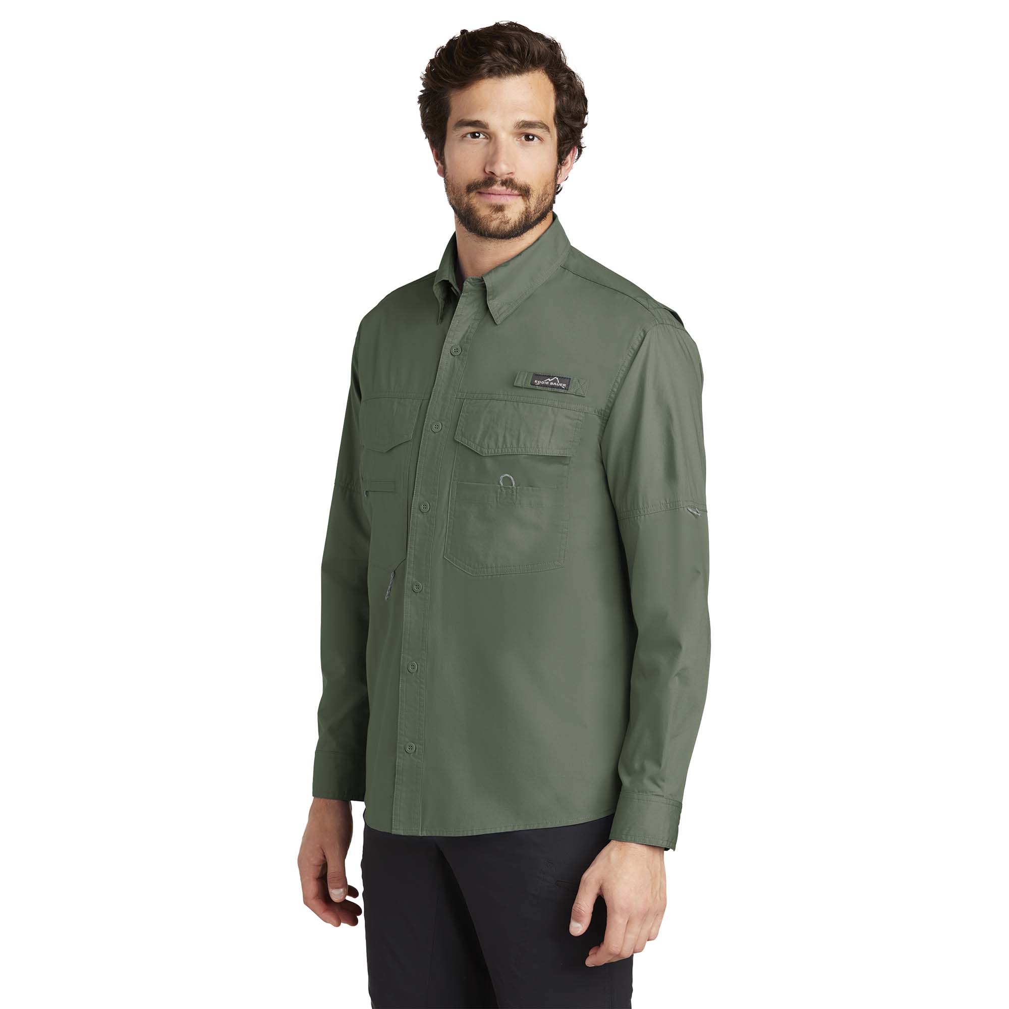 Eddie Bauer EB606 Long Sleeve Fishing Shirt - Seagrass Green