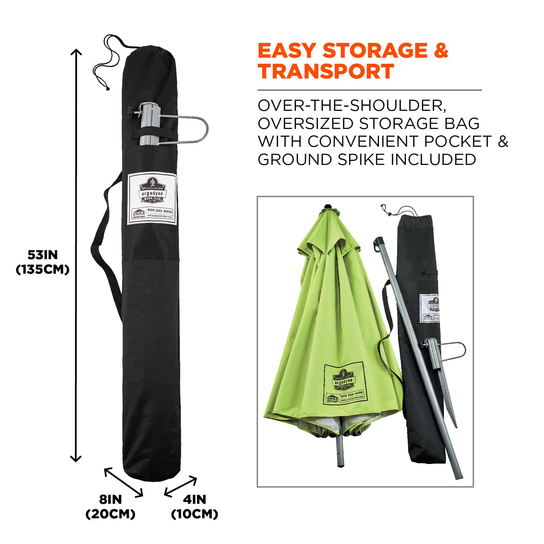 Ergodyne SHAX 6100 Lightweight Industrial Umbrella