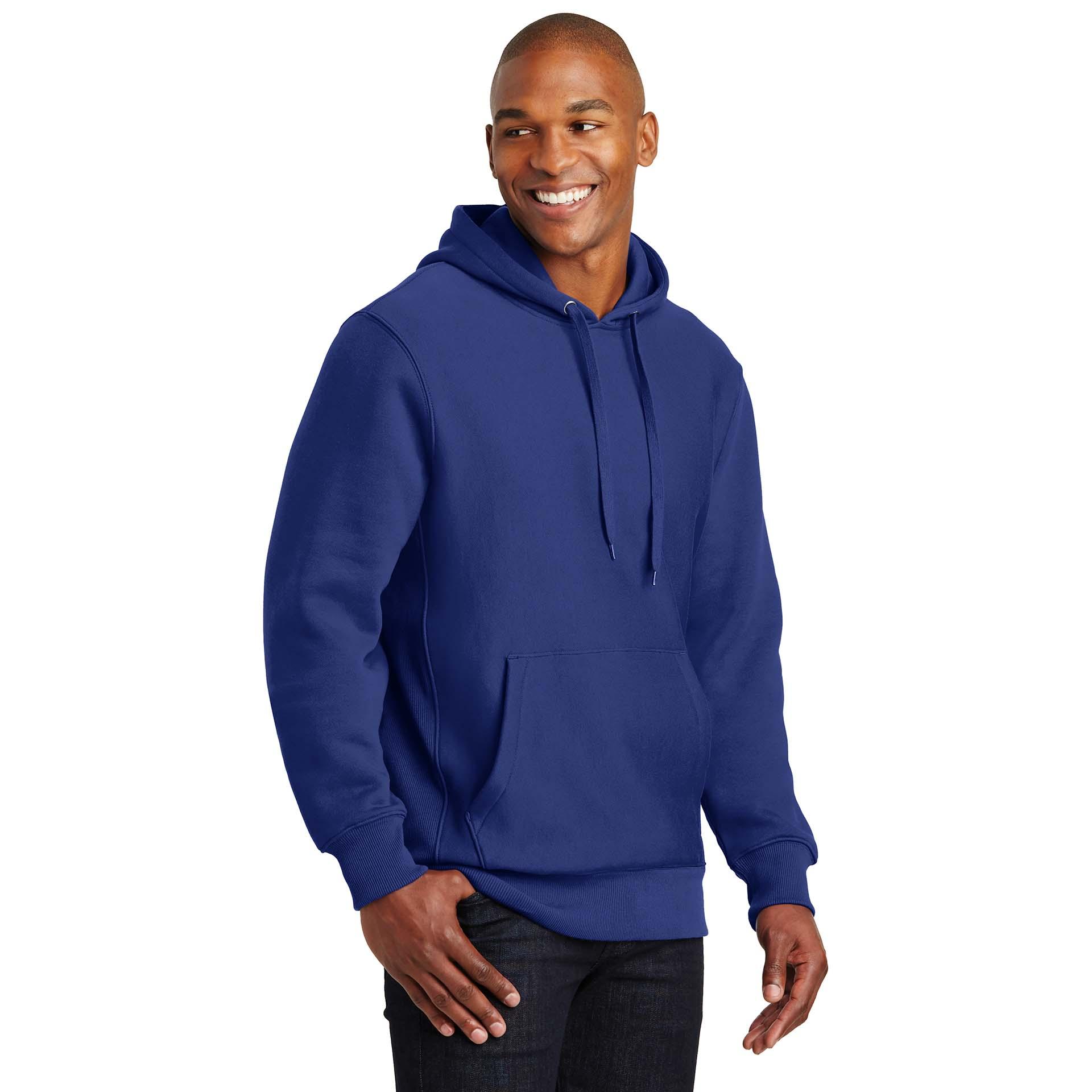 SportTek F281 Super Heavyweight Pullover Hooded Sweatshirt Royal