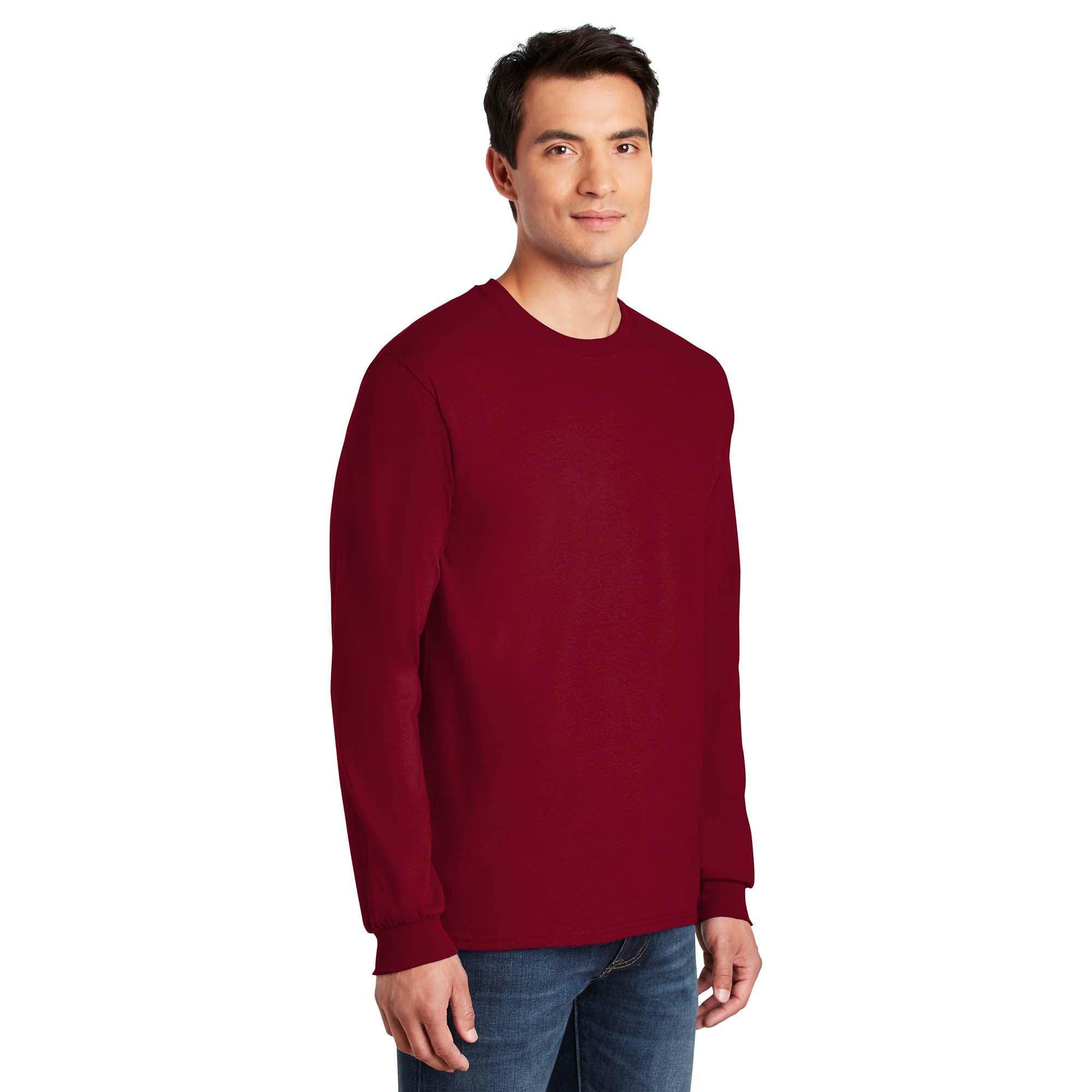 Gildan G2400 Ultra Cotton Long Sleeve T-Shirt - Cardinal Red | Full Source