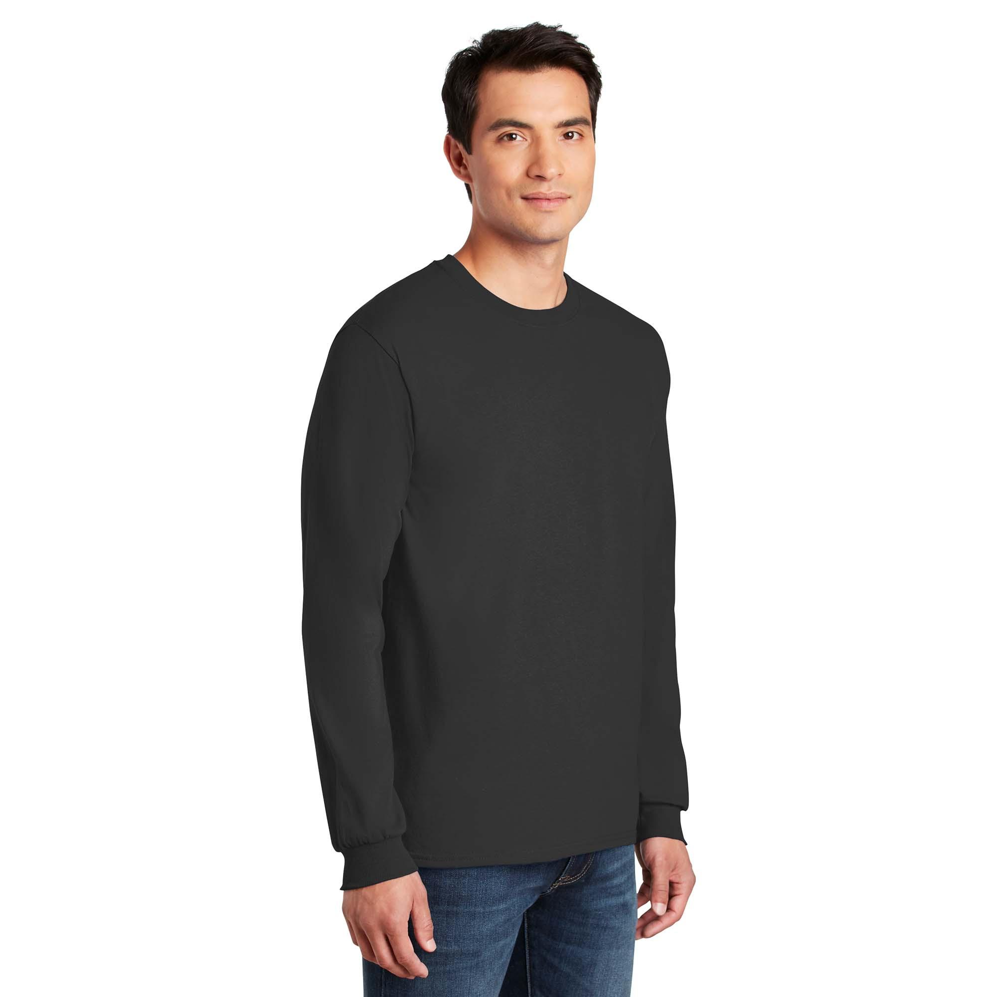 Tシャツ・カットソー Squareline Unbalance Long Sleeves - Charcoal G2400-Charcoal-D4.jpg