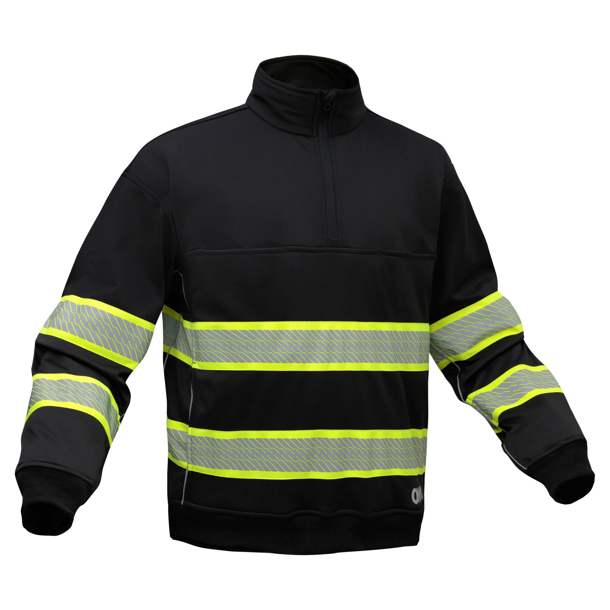 ウェア 123 GSS Safety 7523 Non-ANSI ONYX Job Shirt w/ 1/4 Zipper - Black