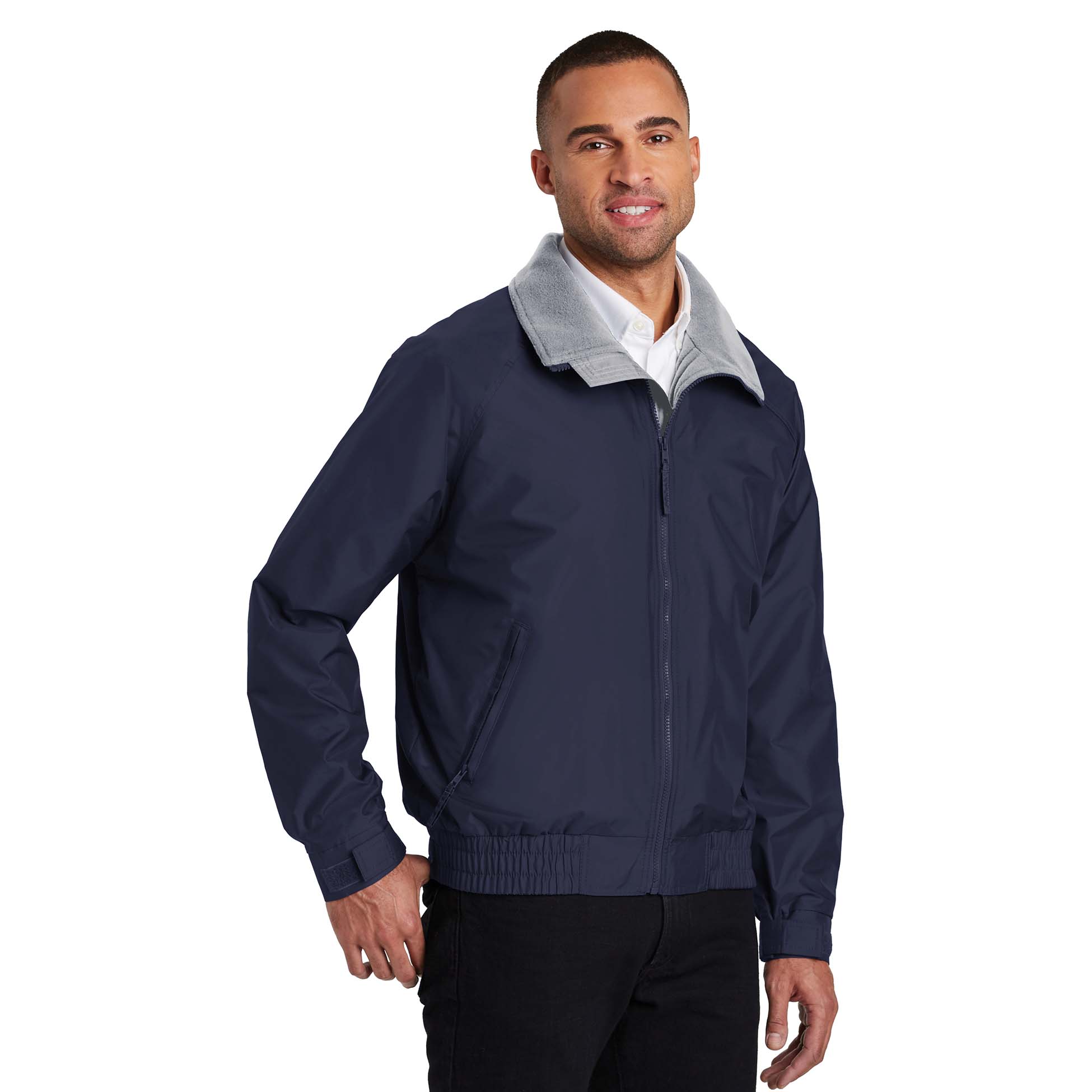 Port Authority JP54 Competitor Jacket - True Navy/Grey Heather | Full ...