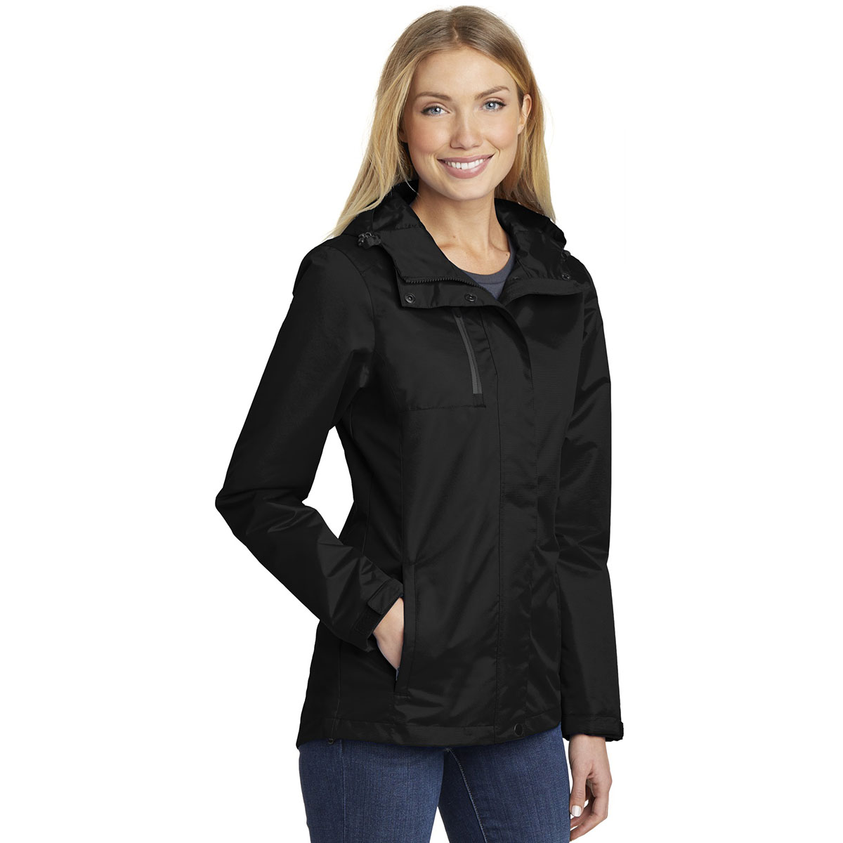 Port Authority L331 Ladies All-Conditions Jacket - Black | FullSource.com