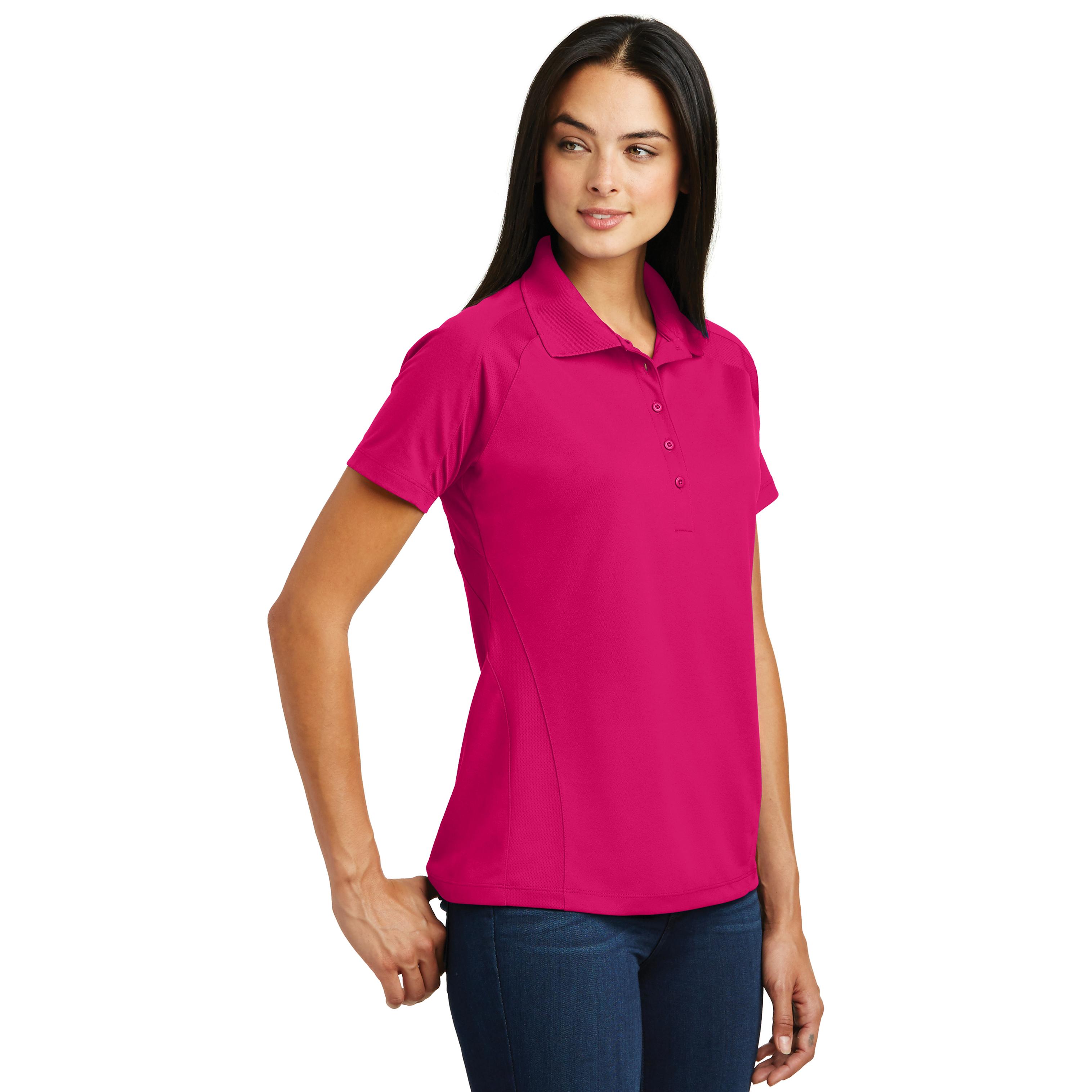 トップス WIND AND SEA SEA Dry Kando Polo Shirt Sport-Tek L474 Ladies Dri-Mesh Pro Polo Shirt - Pink Raspberry