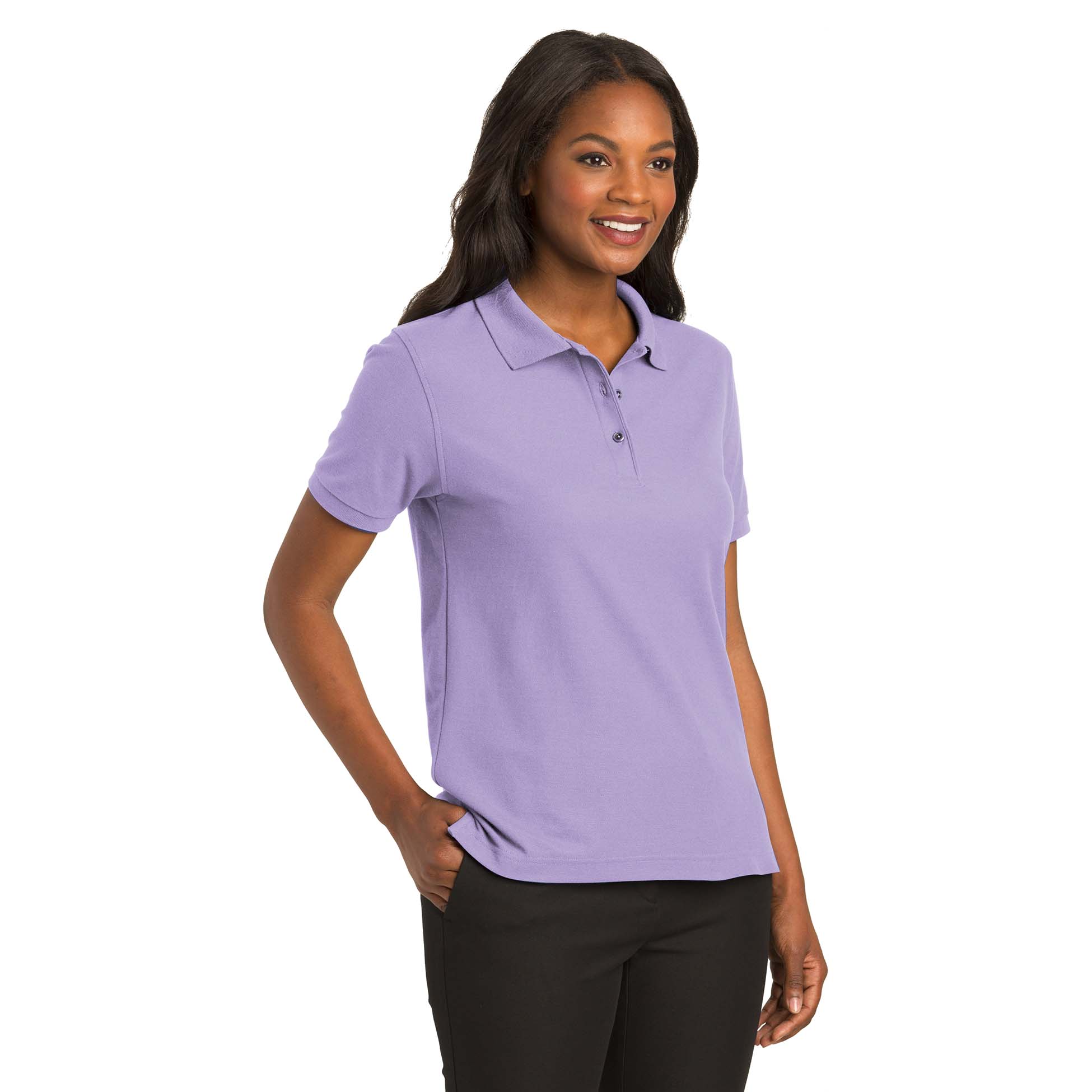 Port Authority L500 Ladies Silk Touch Polo - Bright Lavender | Full Source