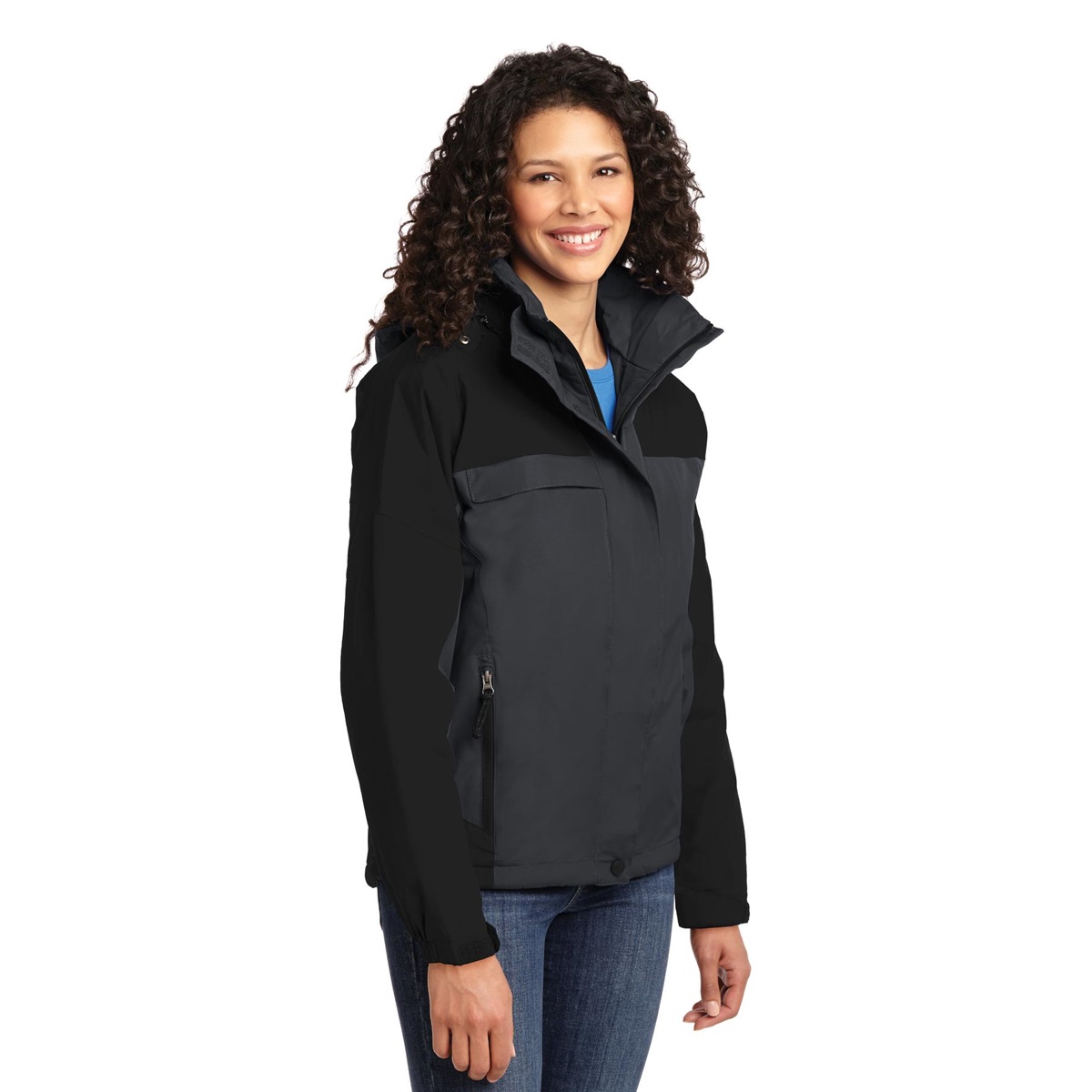 Port Authority L792 Ladies Nootka Jacket - Graphite/Black | Full Source