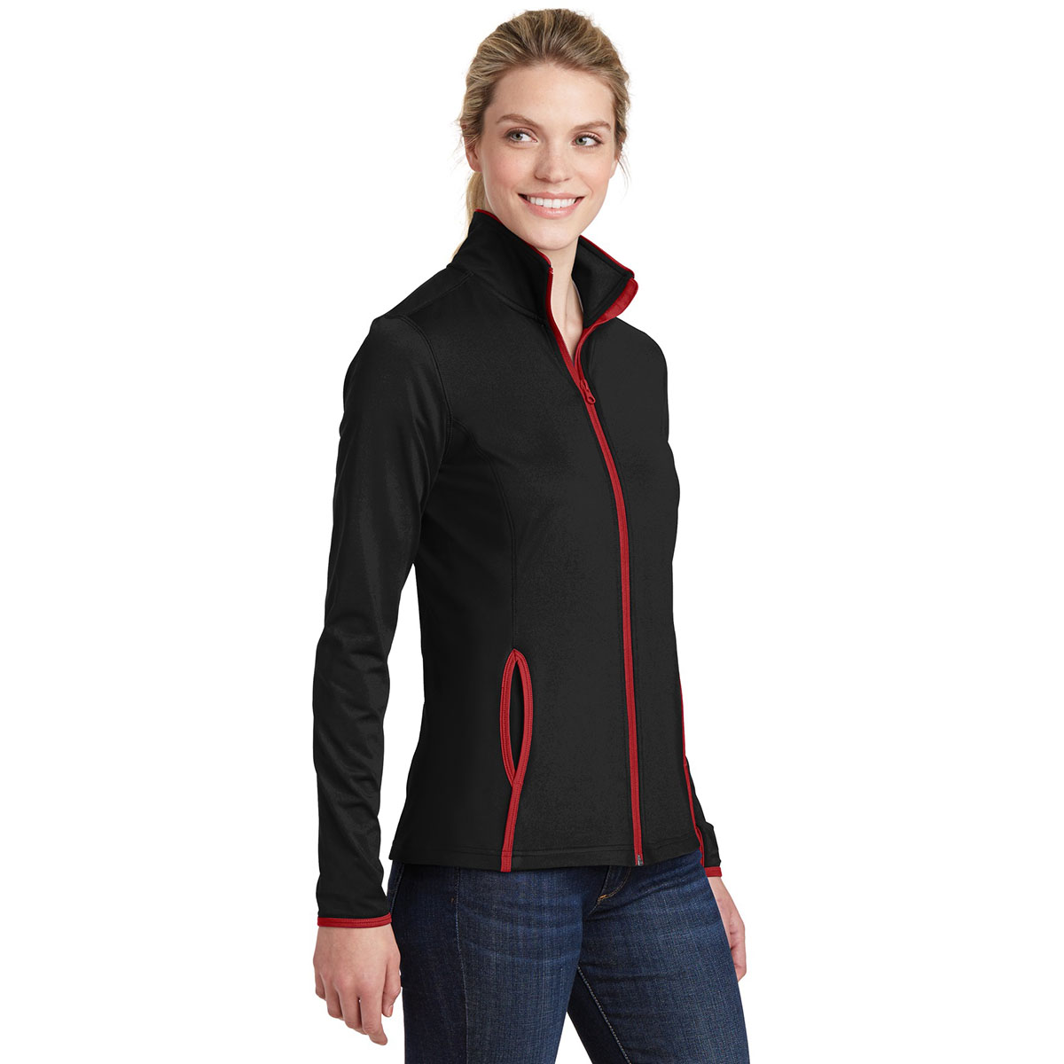 Sport-Tek LST850  Ladies Sport-Wick ® Stretch 1/2-Zip Pullover