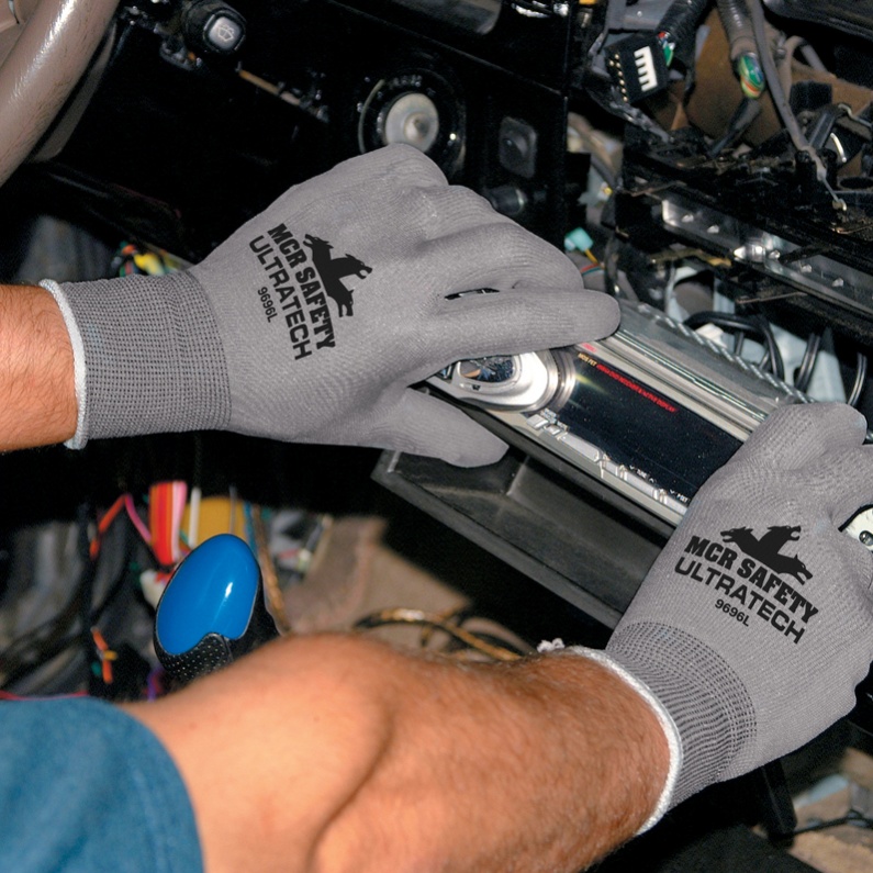 MCR Safety 9696 NXG PU Coated Nylon Work Gloves 13 Gauge Full Source
