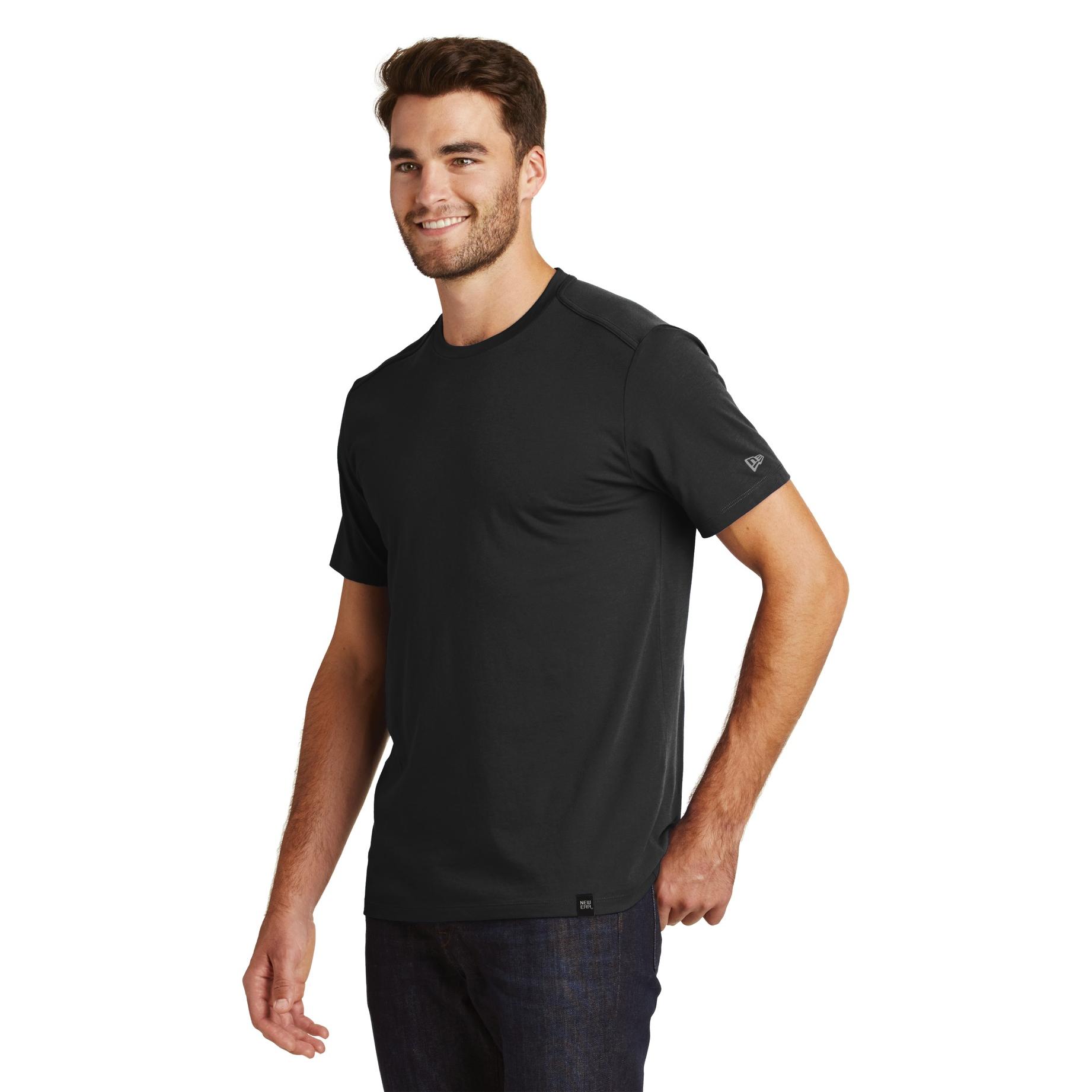 New Era NEA100 Heritage Blend Crew Tee - Black | Full Source