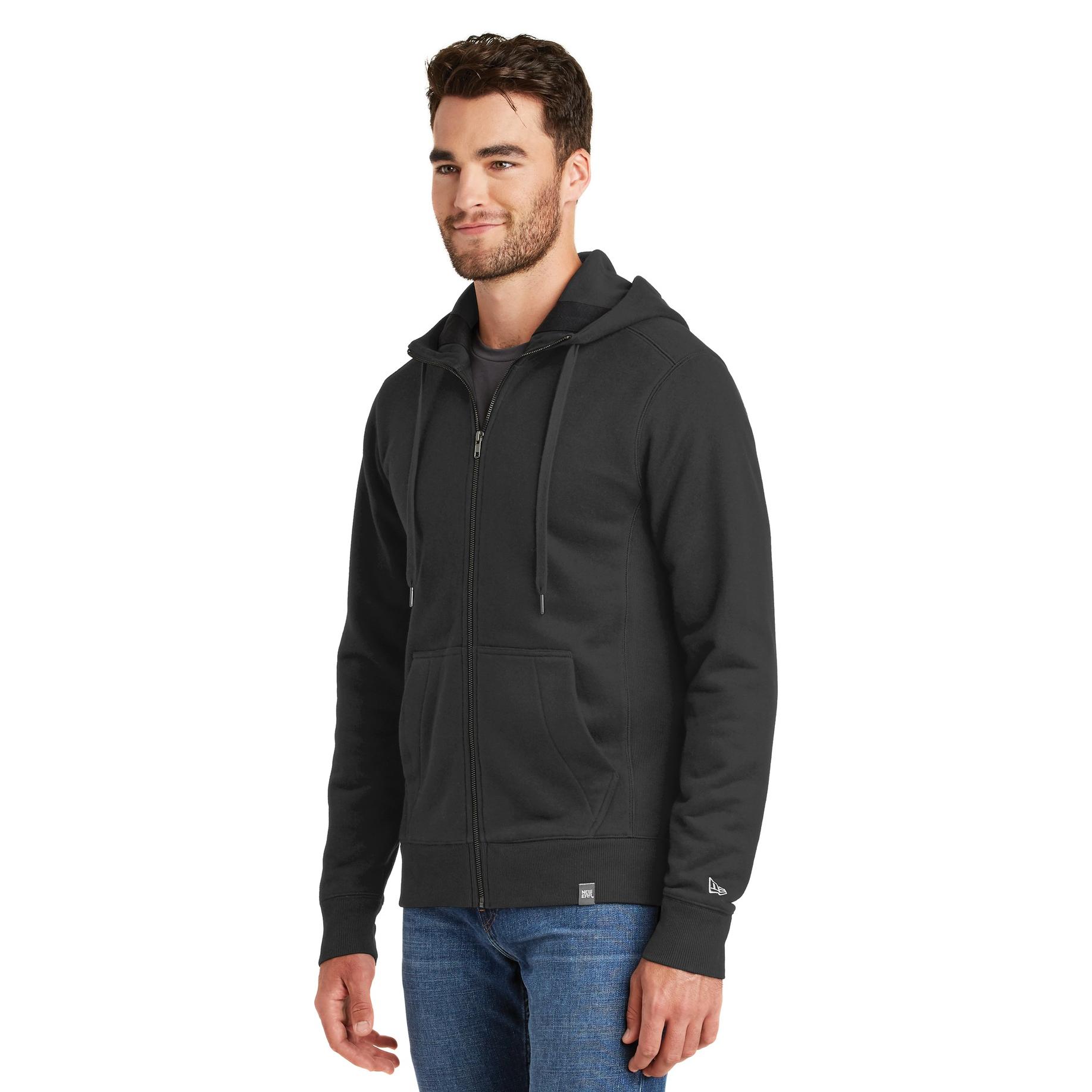 New Era NEA502 Full-Zip French Terry Hoodie - Black - S