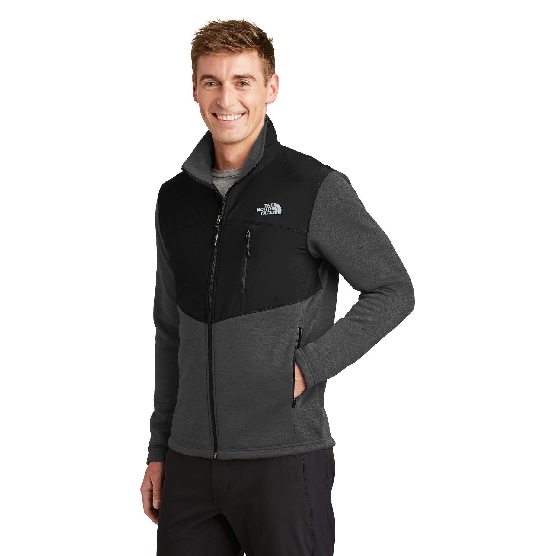 The North Face NF0A3LH6 Far North Fleece Jacket - Black Heather | Full ...