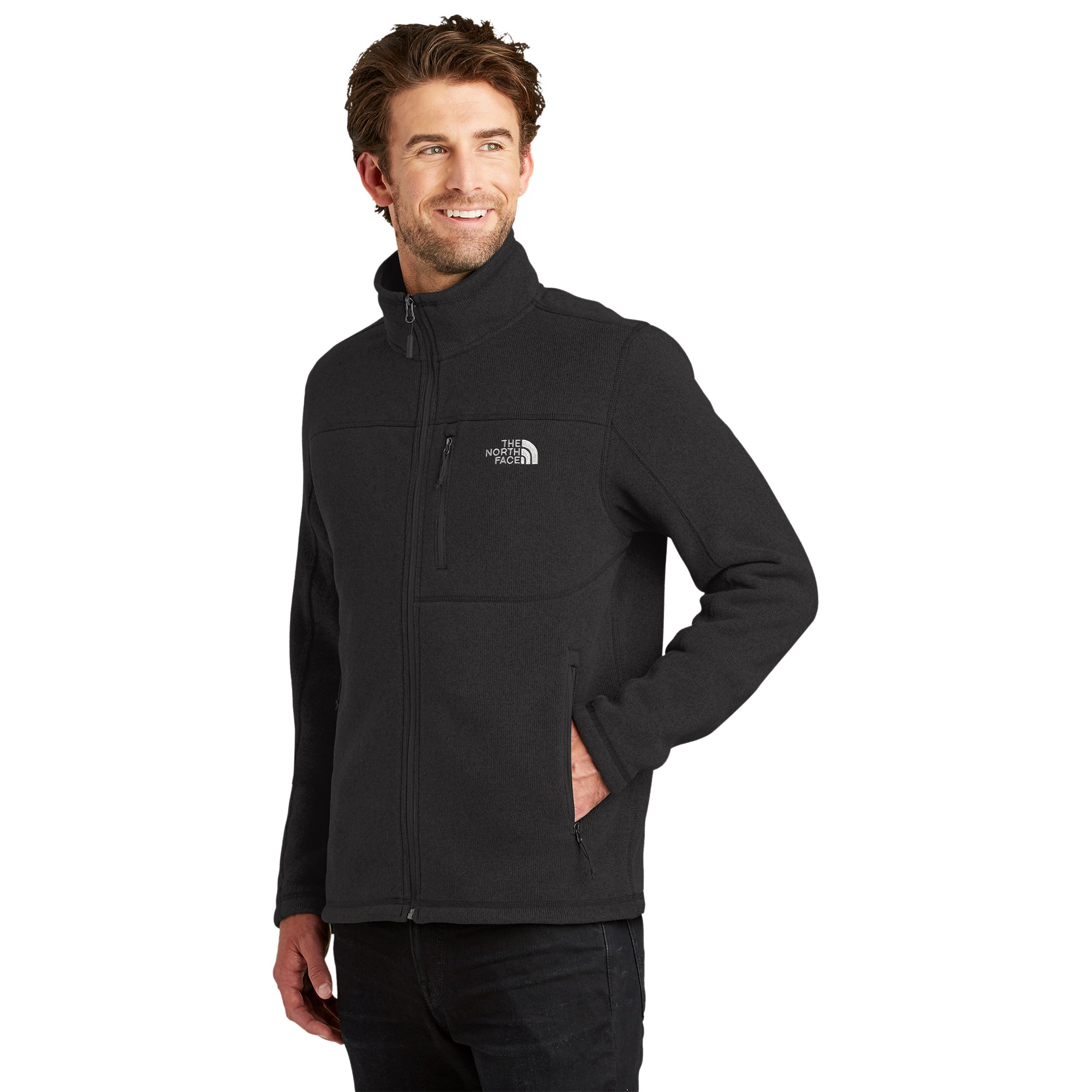 The North Face NF0A3LH7 Sweater Fleece Jacket - Black Heather | Full Source