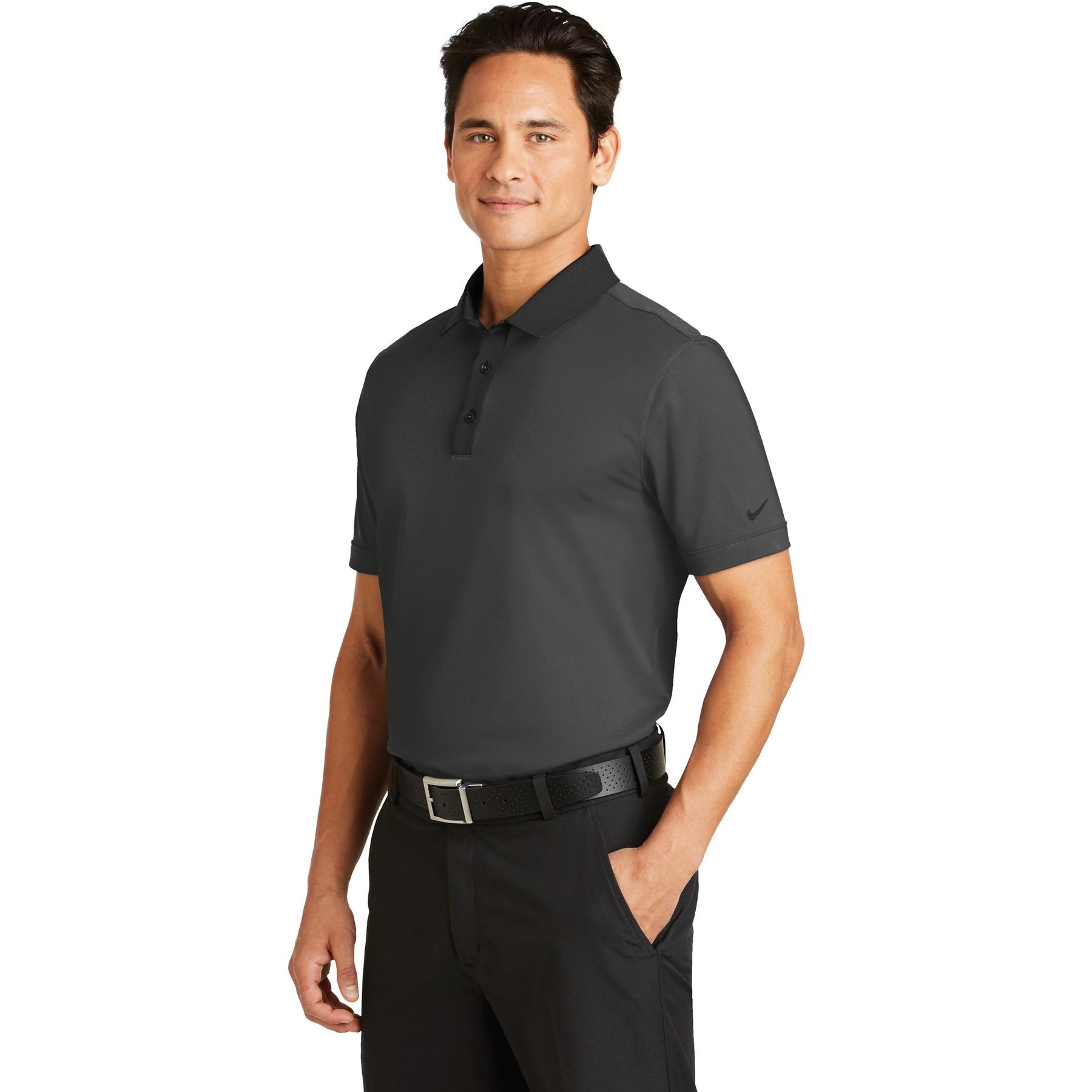 black dri fit polo