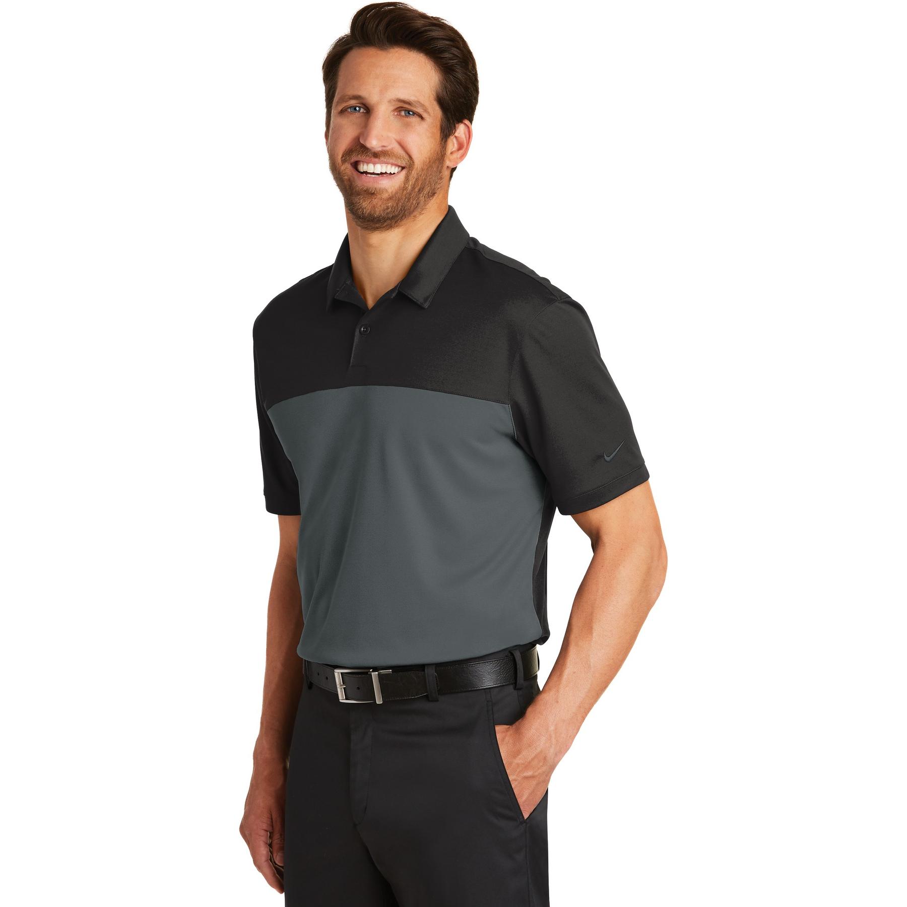 nike dry short sleeve colorblock polo