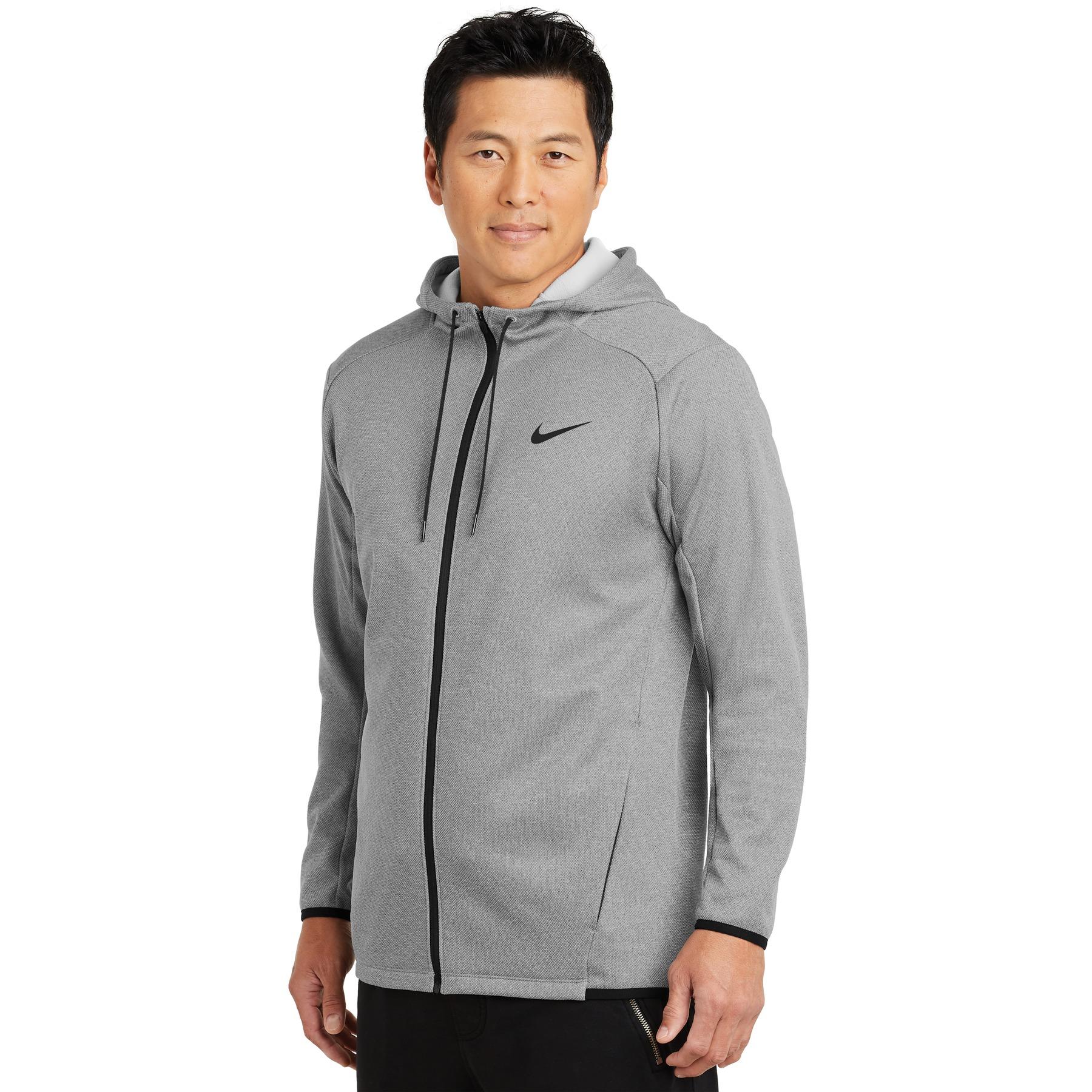 nike therma fit hoodie grey