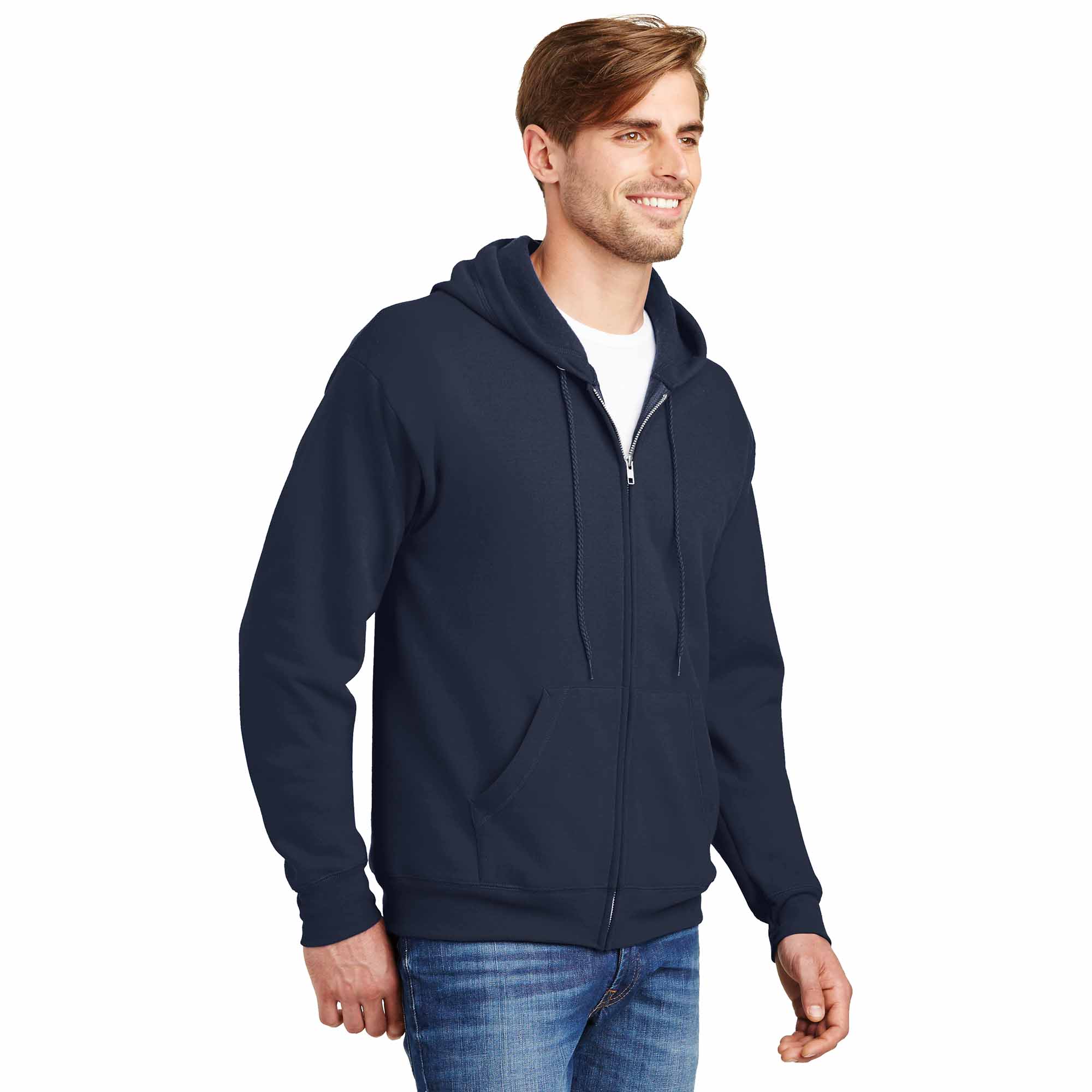 Mens EcoSmart Hooded Sweatshirt (P170) -Heather RE -S : :  Clothing, Shoes & Accessories