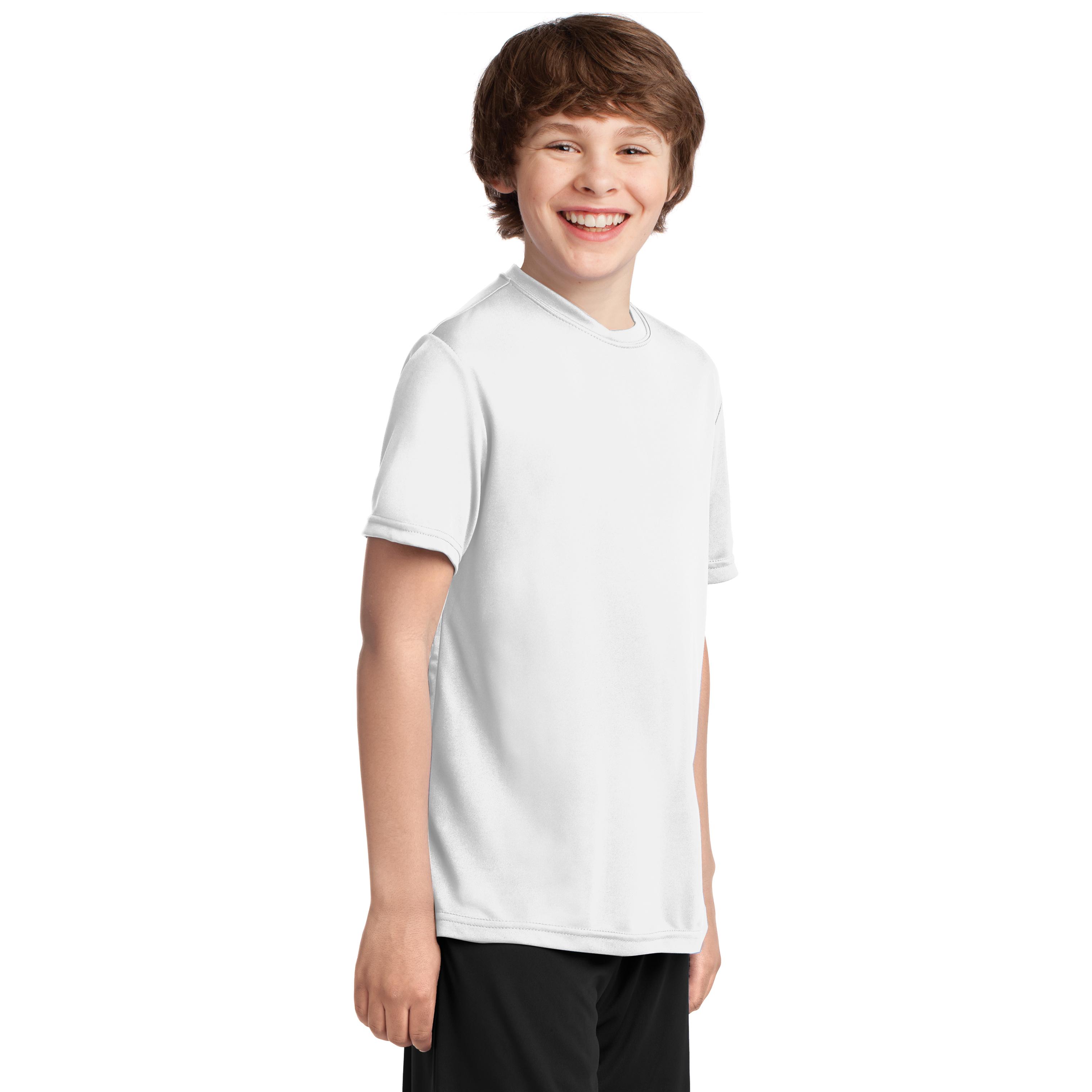 Port & Company PC380Y Youth Performance Tee - White | Full Source