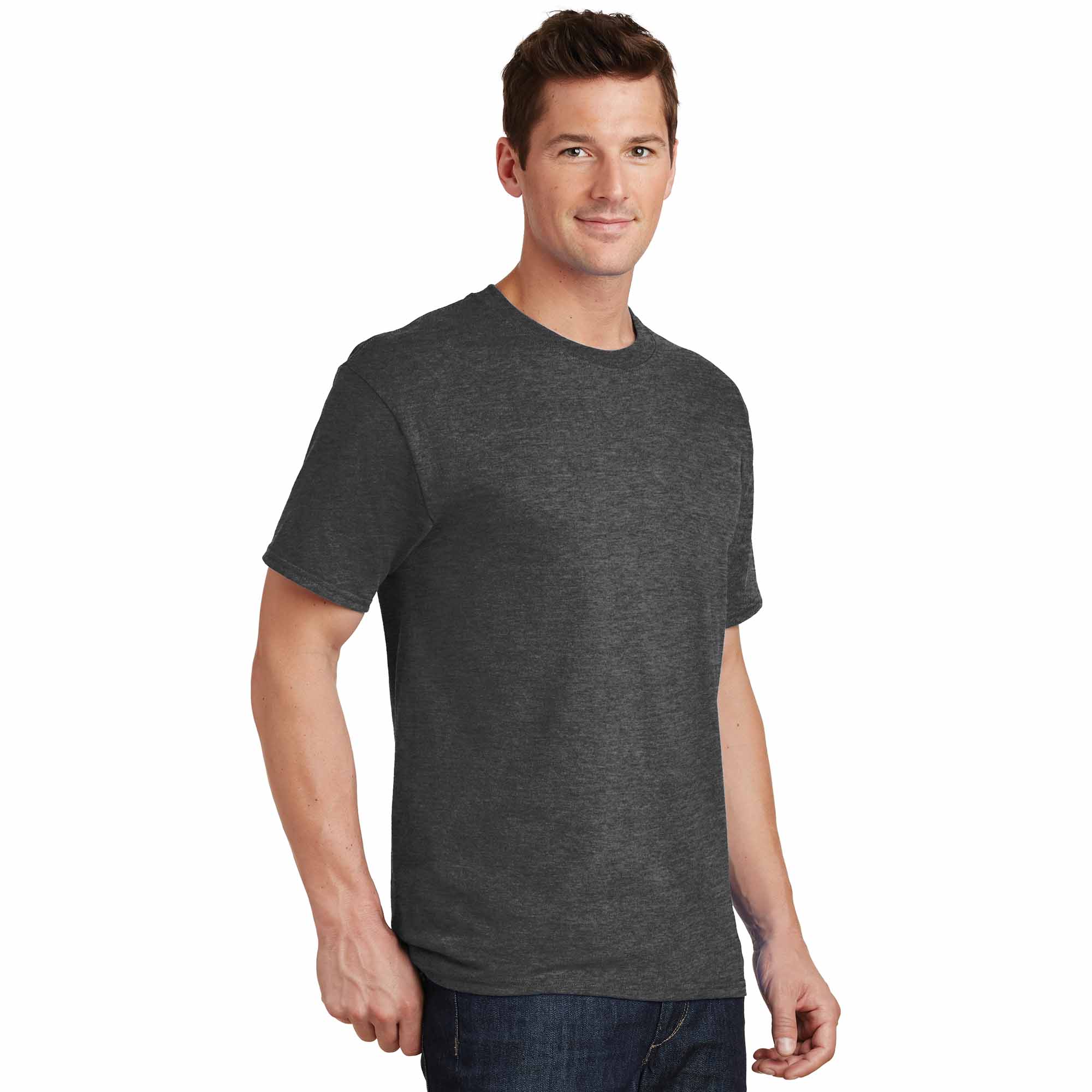 Port & Company PC54 Core Cotton Tee - Dark Heather Grey | Full Source