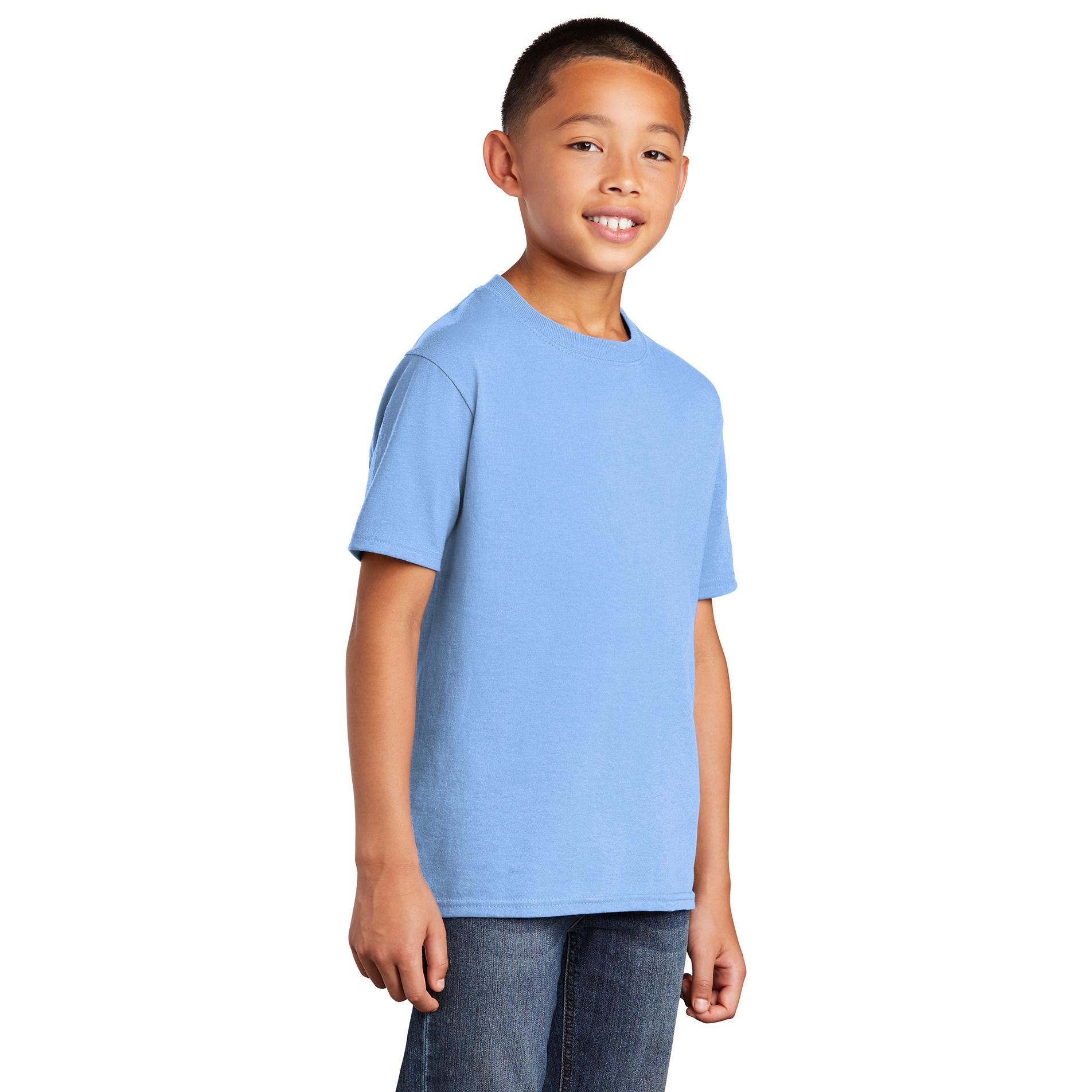 Port & Company PC54Y Youth Core Cotton Tee - Light Blue | Full Source