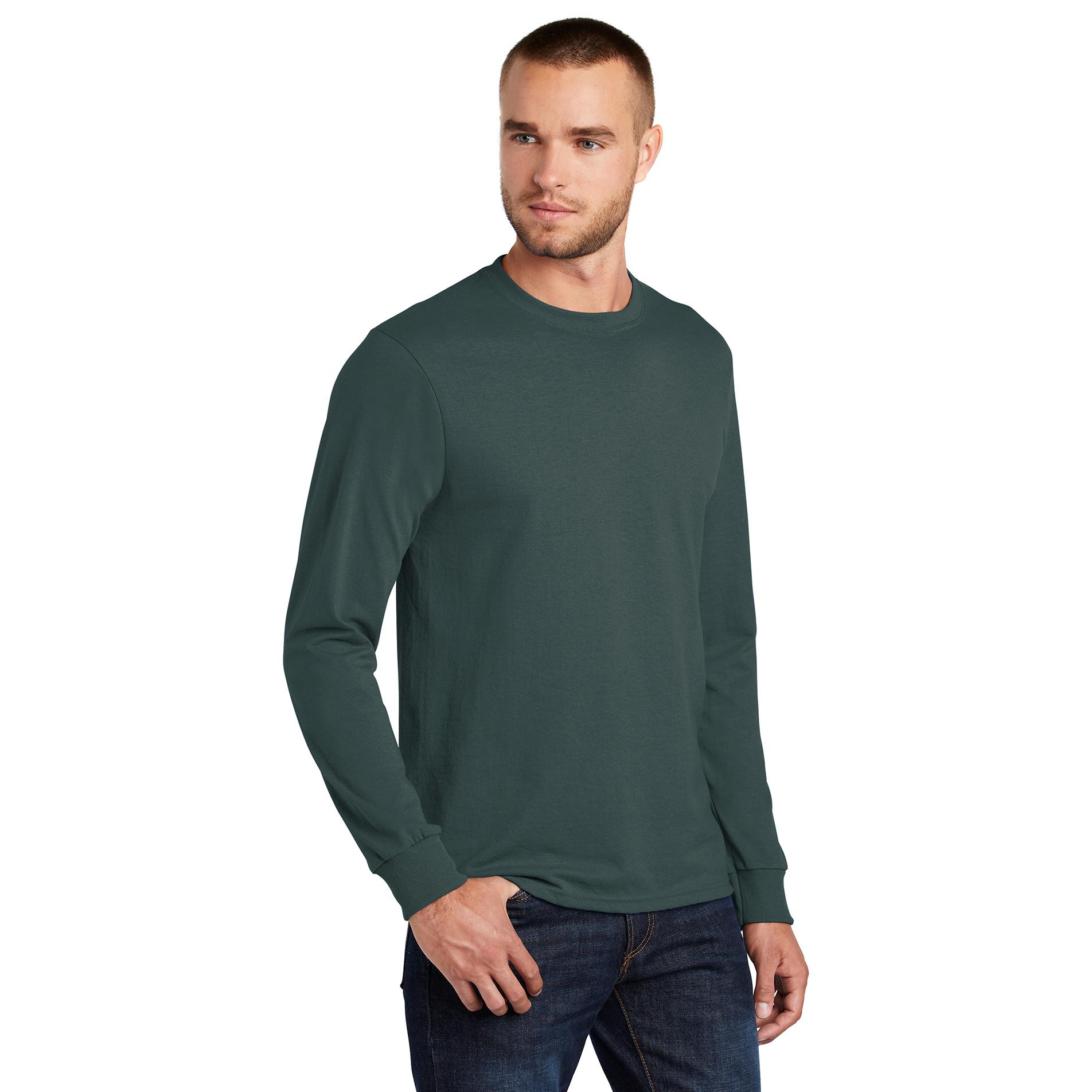 Port & Company PC55LST Tall Long Sleeve Core Blend Tee - Dark Green ...