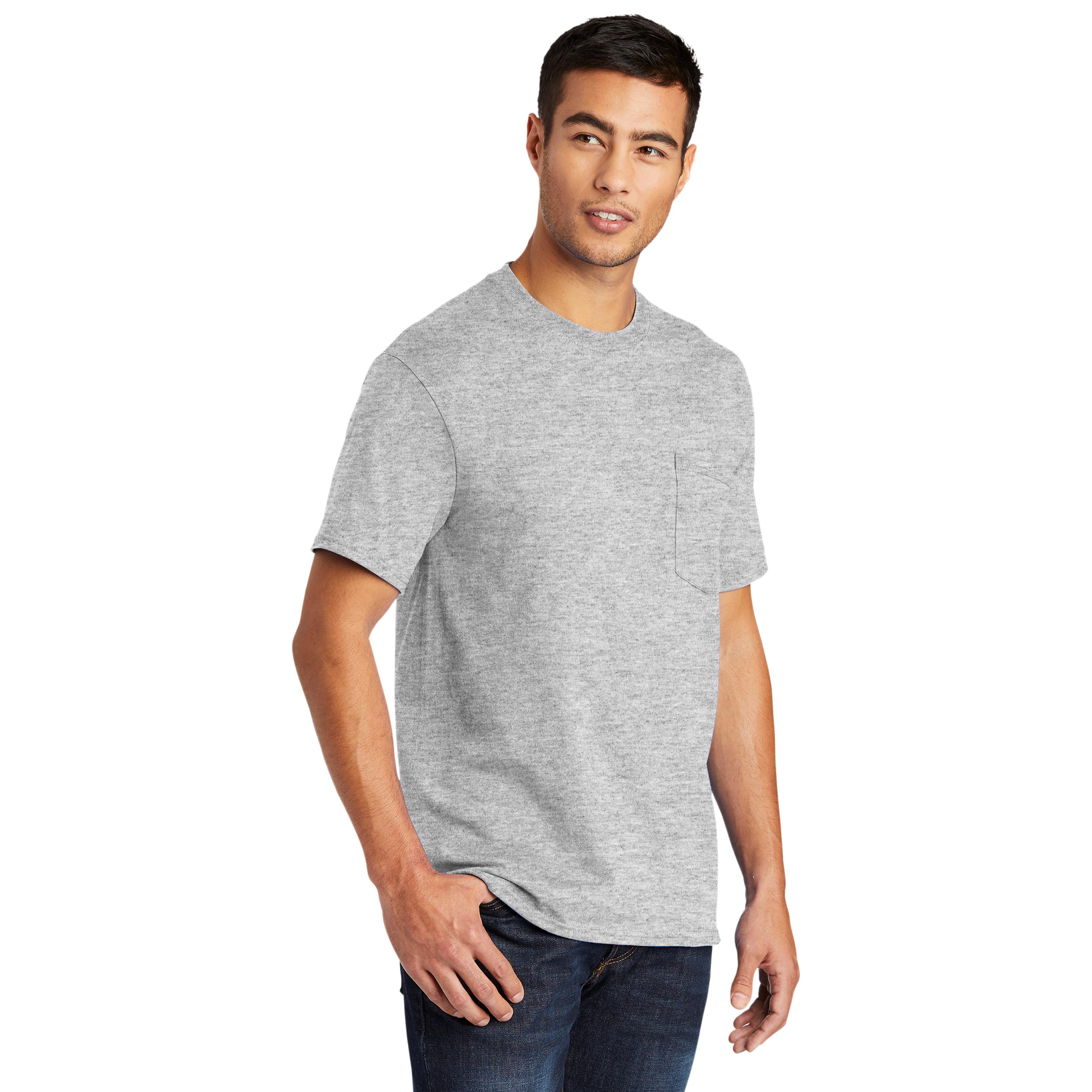 Port & Company PC55PT Tall Pocket T-Shirt – Core Blend 50/50 Cotton Poly, Big & Tall Fit
