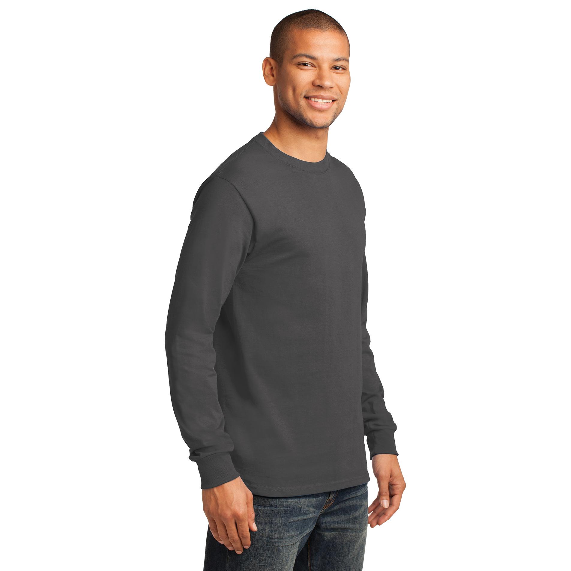Port & Company PC61LST Tall Long Sleeve Essential T-Shirt - Charcoal ...