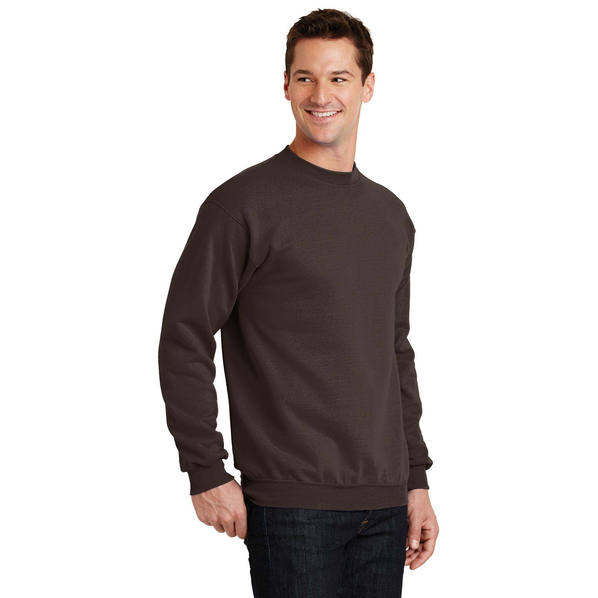 chocolate brown crew neck sweatshirt