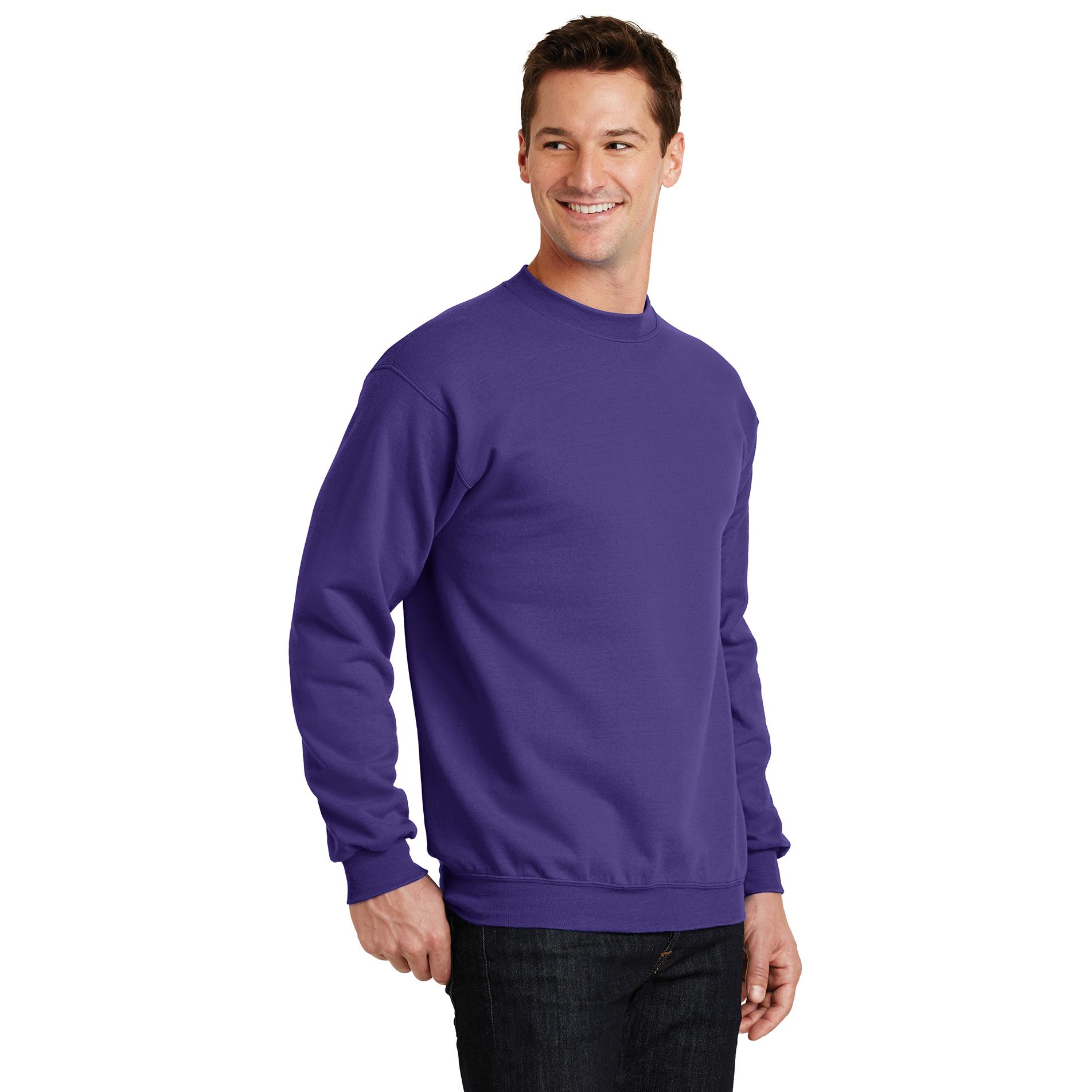 Port & Company PC78 Core Fleece Crewneck Sweatshirt - Purple | Full Source